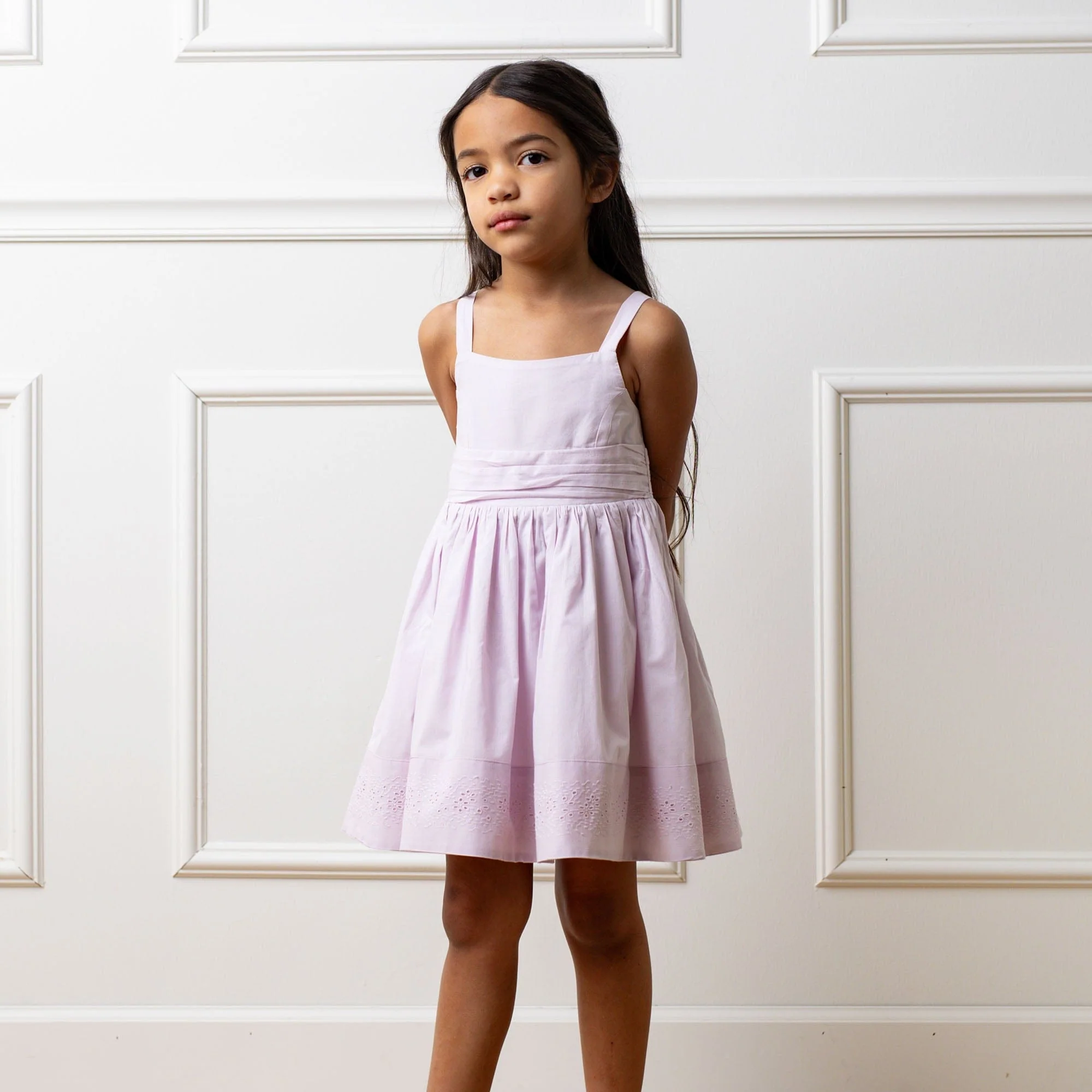 Organic Embroidered Special Sundress - Light Lavender - Image 6
