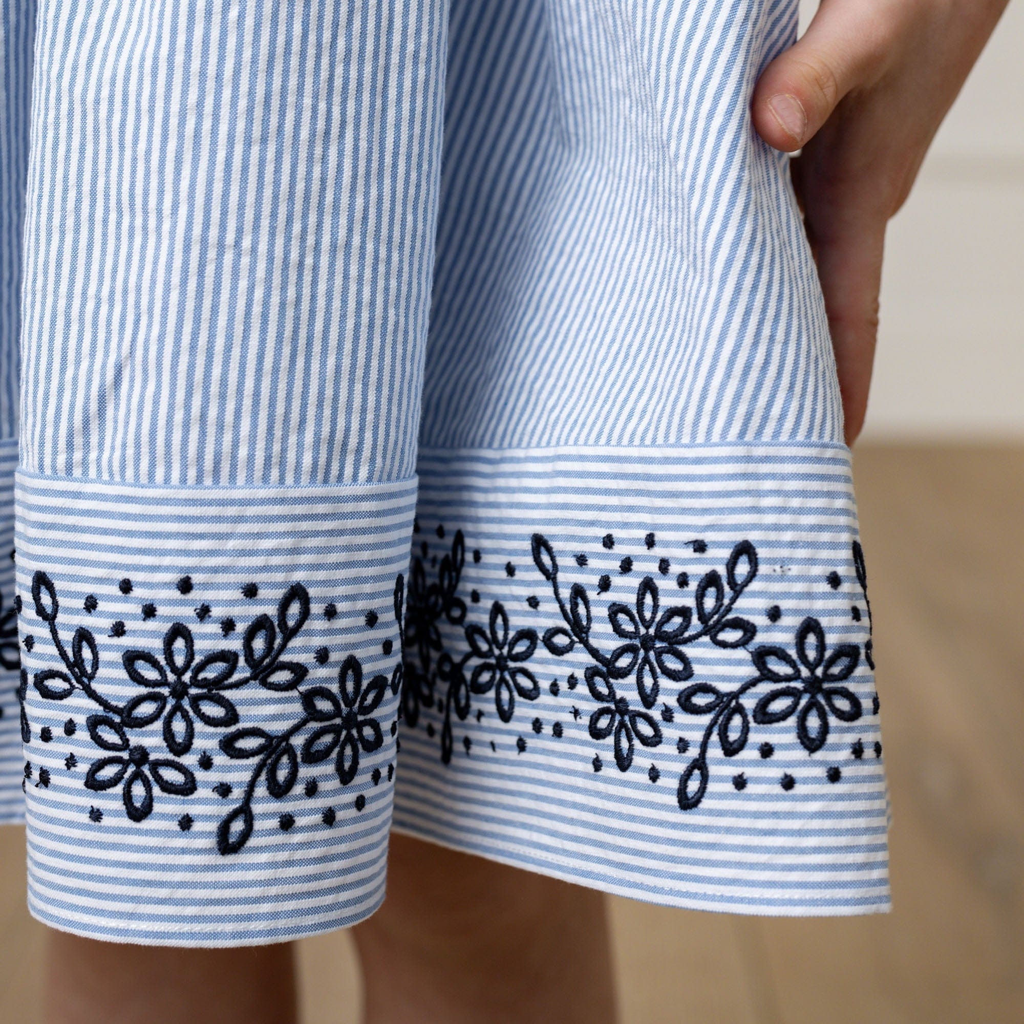 Organic Embroidered Special Sundress - Blue - Image 6