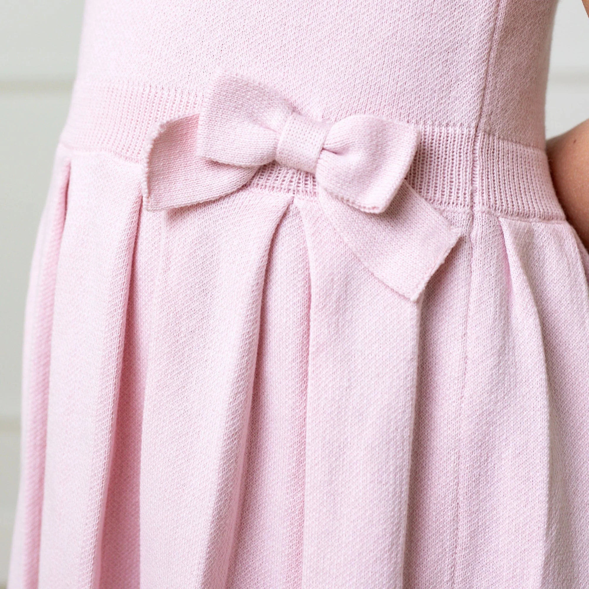 Organic Pleated Sweater Dress - Rose Marl - Image 8