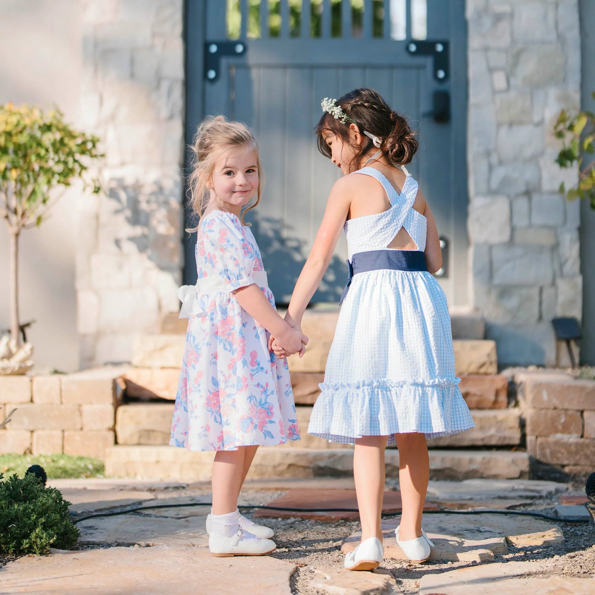 Organic Puff Sleeve Party Dress - Bouquet Floral - Image 6
