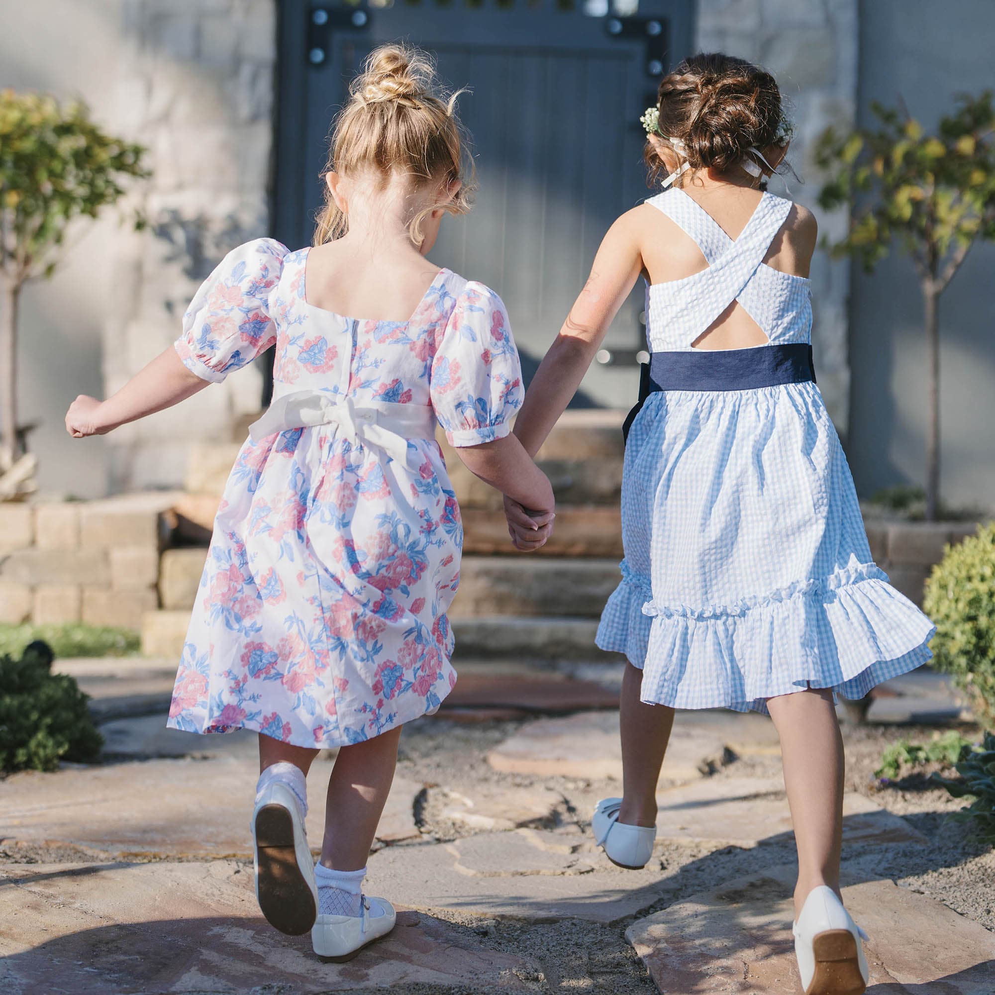 Organic Puff Sleeve Party Dress - Bouquet Floral - Image 7