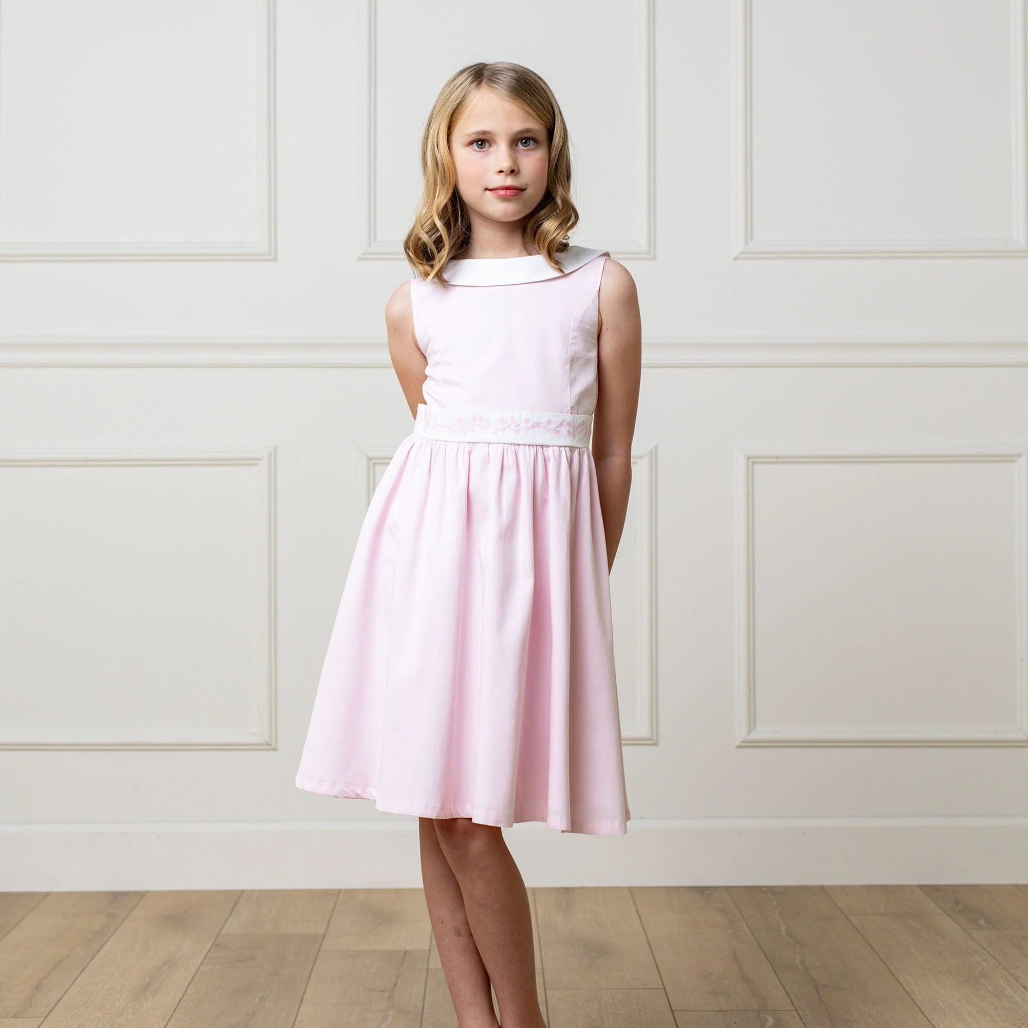 Organic Sateen Party Dress - Pale Pink - Image 2