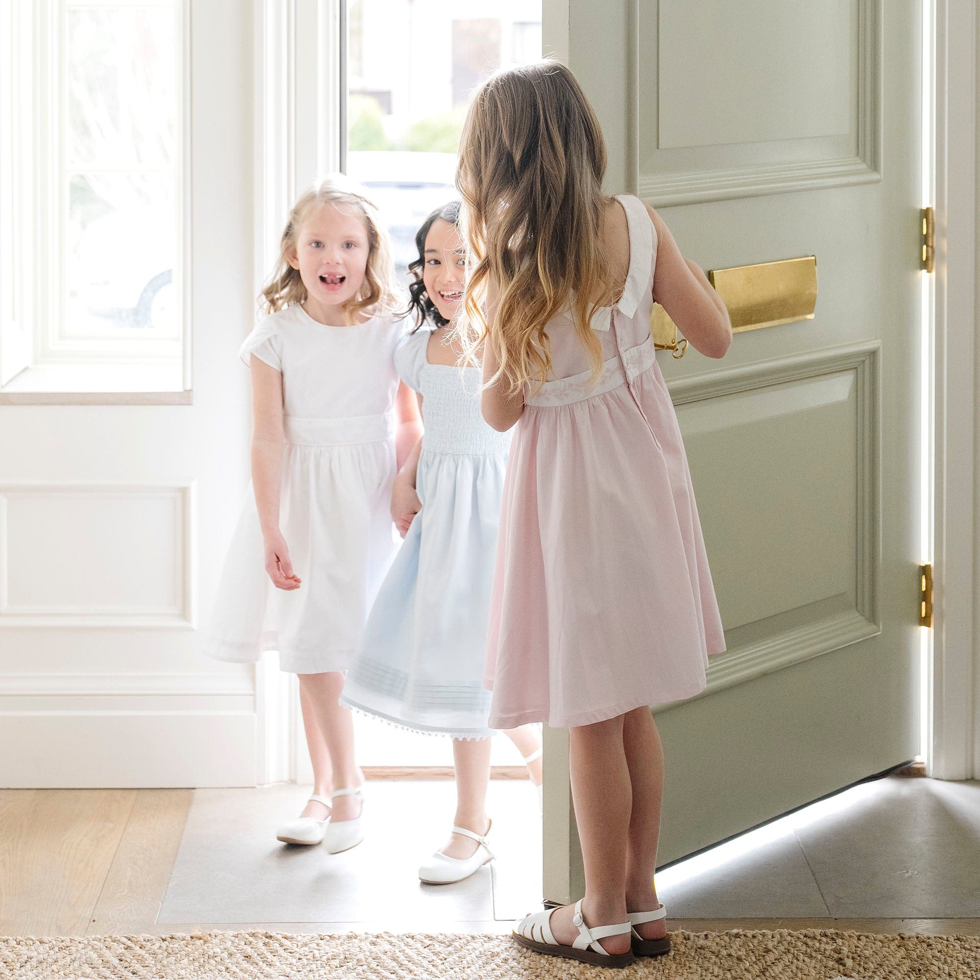 Organic Sateen Party Dress - Pale Pink - Image 3