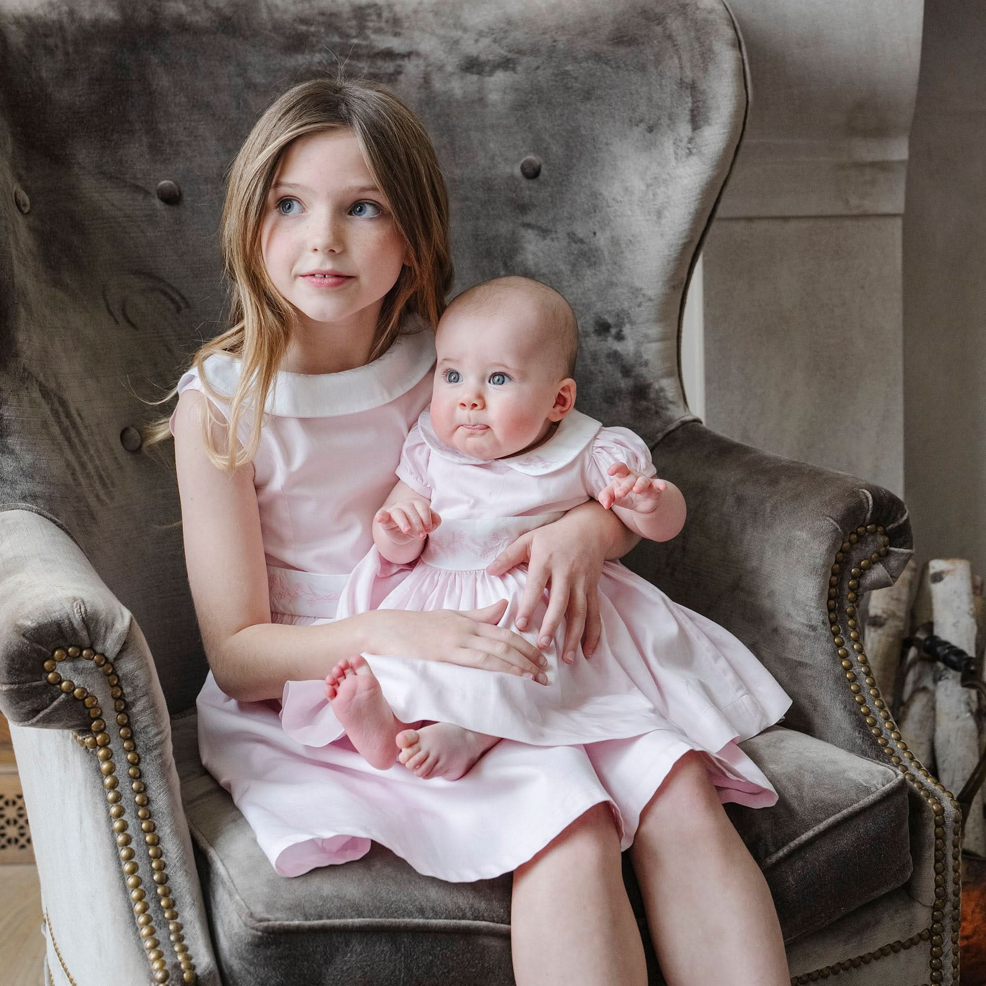 Organic Sateen Party Dress - Pale Pink - Image 6