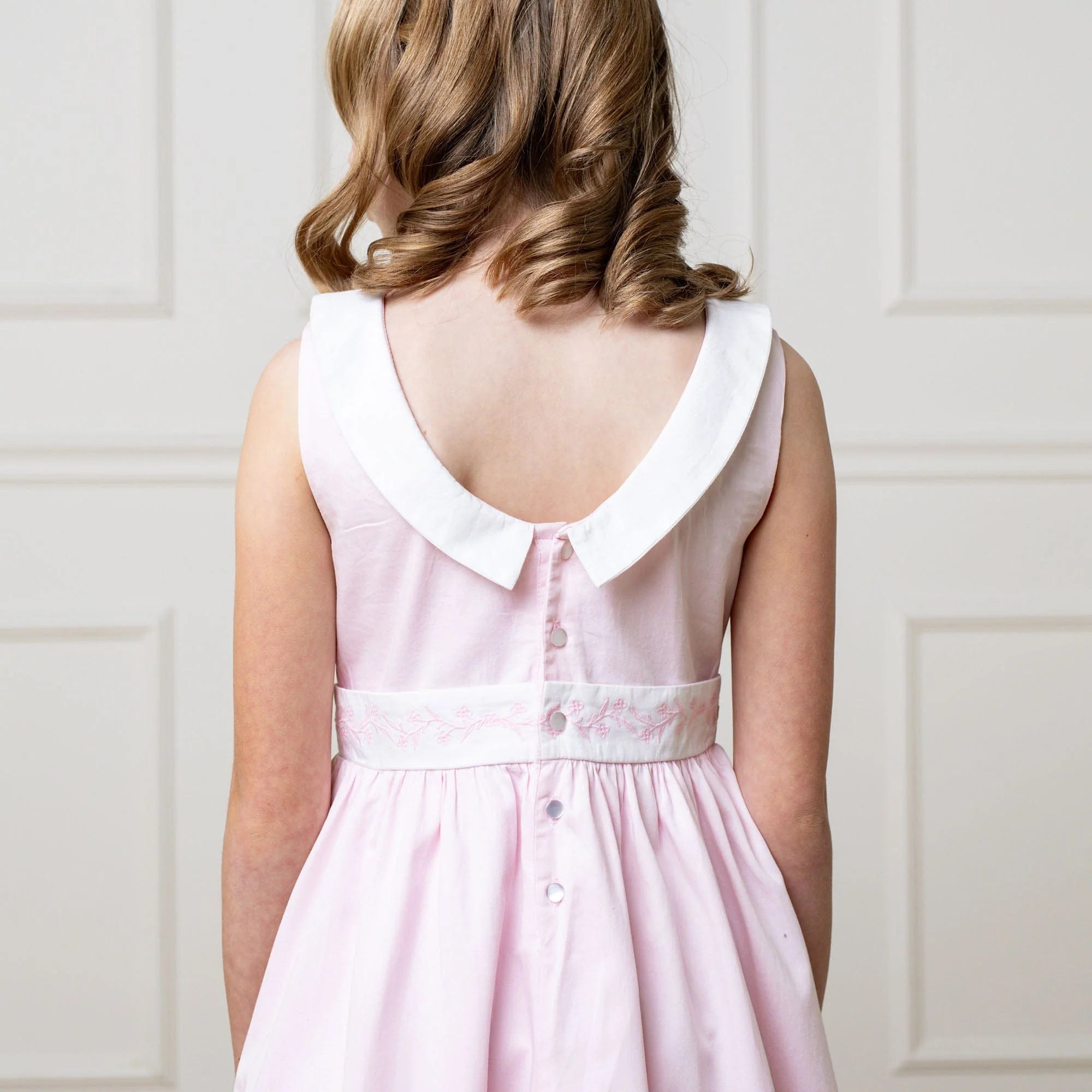 Organic Sateen Party Dress - Pale Pink - Image 8