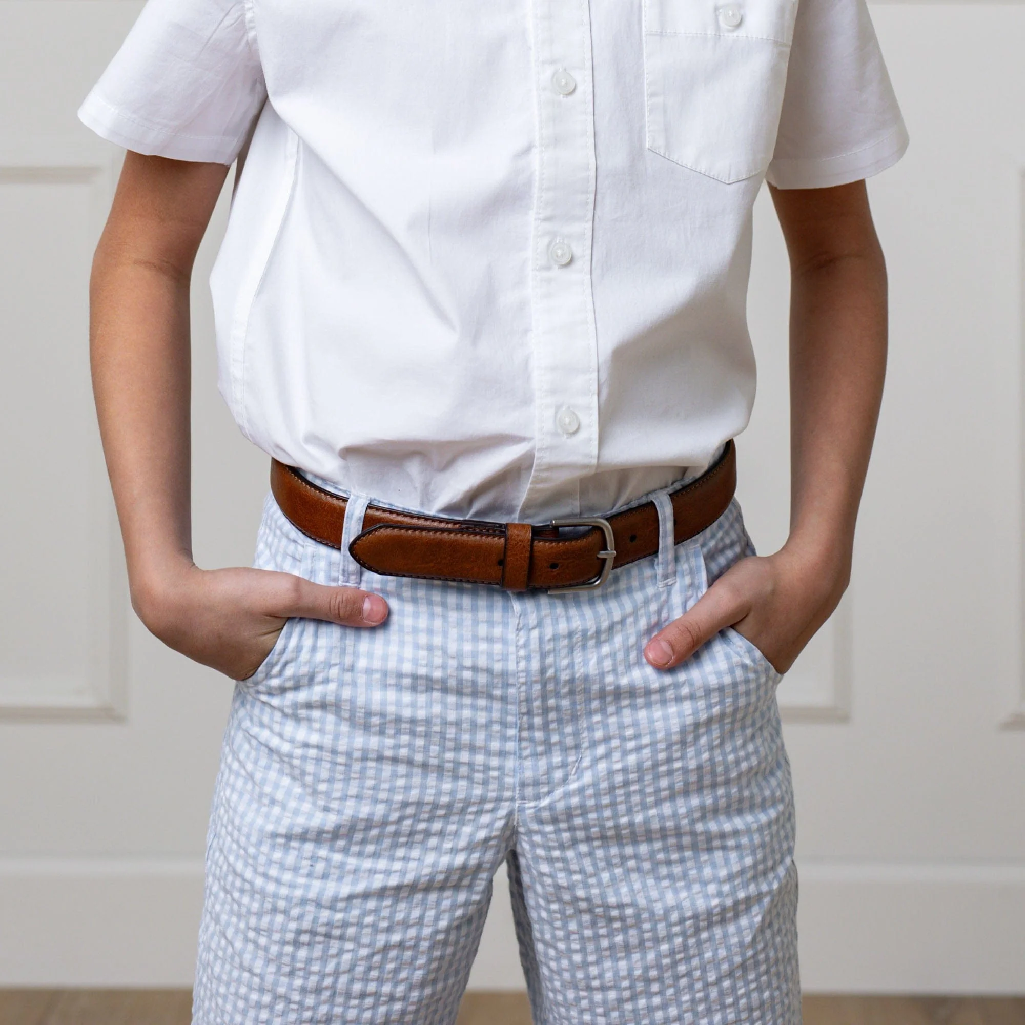 Organic Seersucker Short - Classic Blue Gingham - Image 3