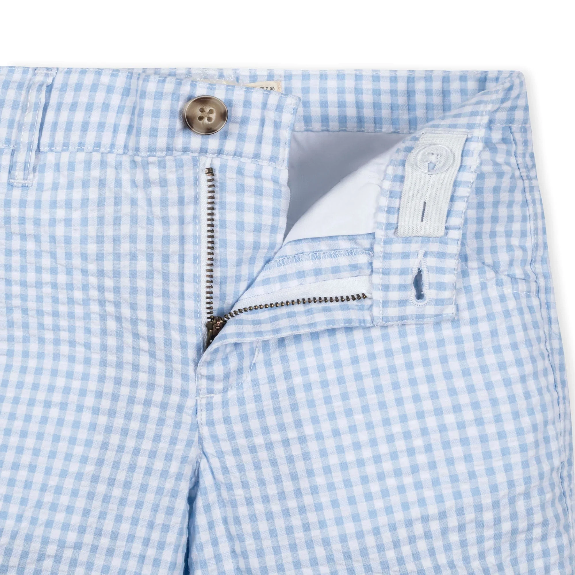 Organic Seersucker Short - Classic Blue Gingham - Image 5