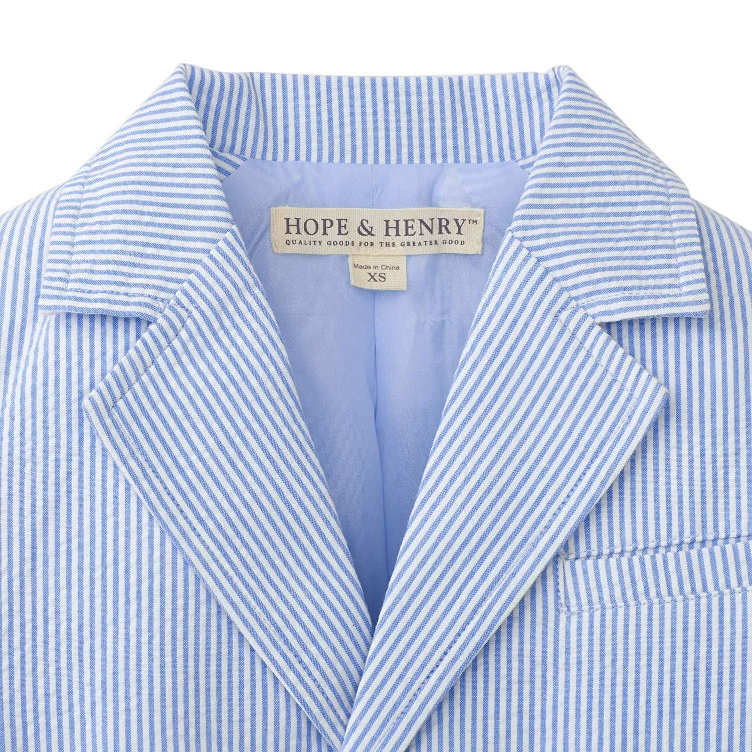 Organic Seersucker Suit Jacket - Blue - Image 5