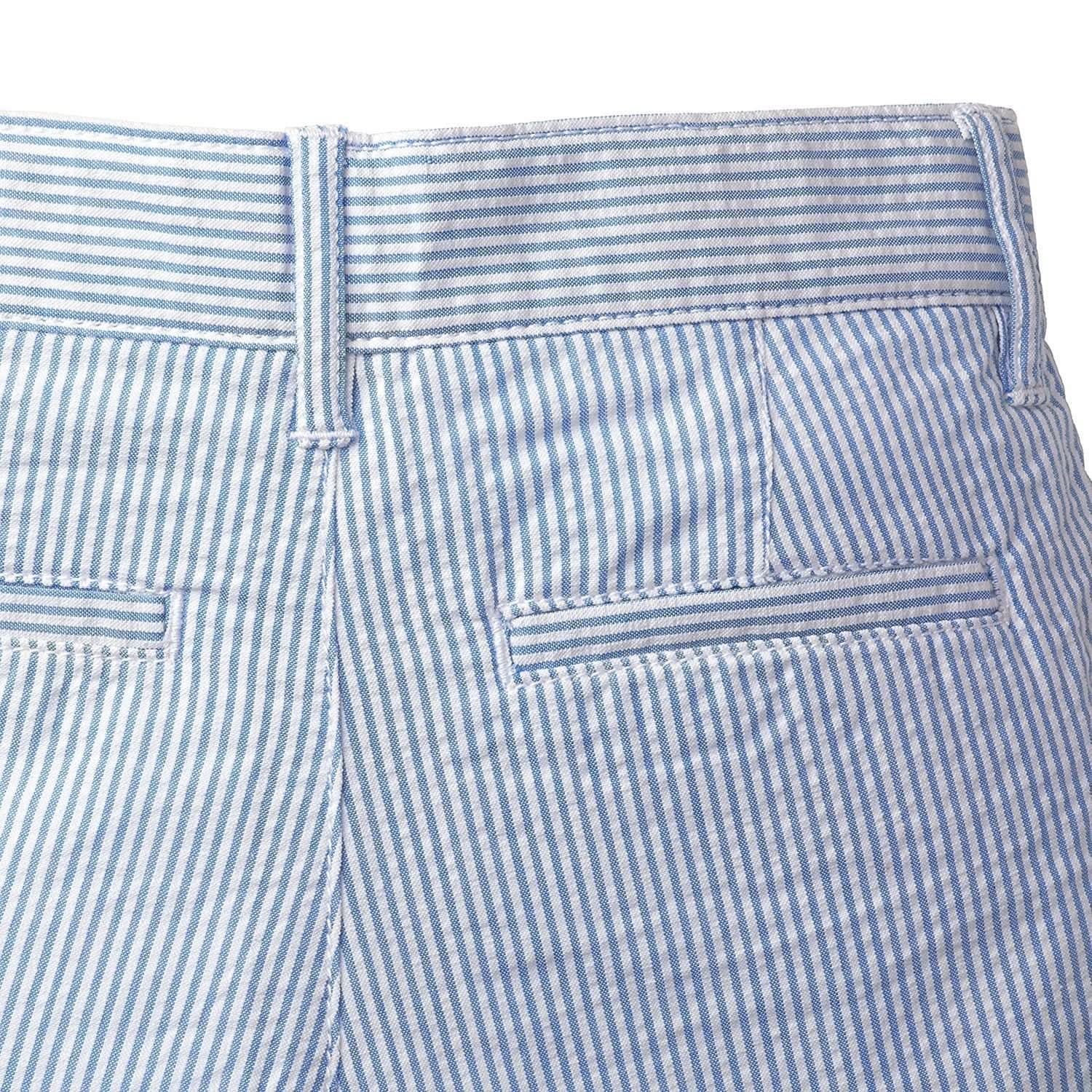 Organic Seersucker Suit Pant - Blue - Image 7