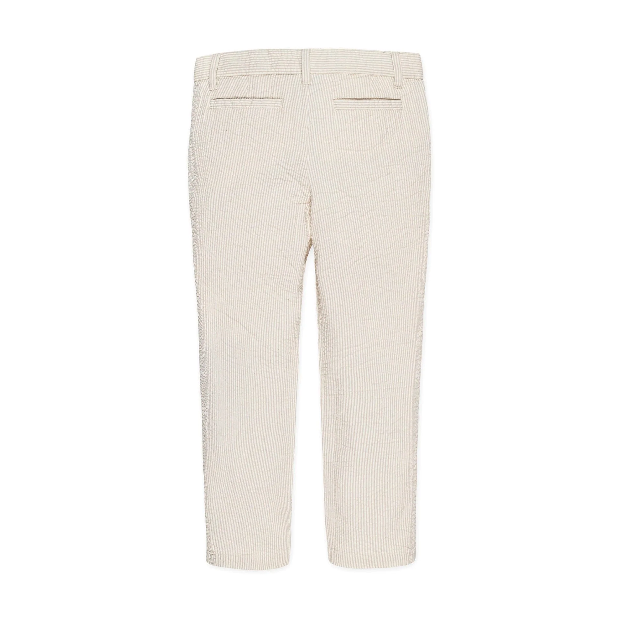 Organic Seersucker Suit Pant Tan - Tonal Tan - Image 6