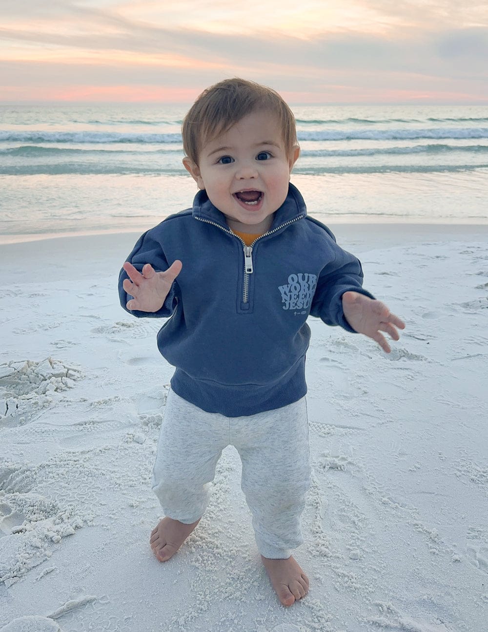 Our World Needs Jesus Kids Half-Zip - Image 10