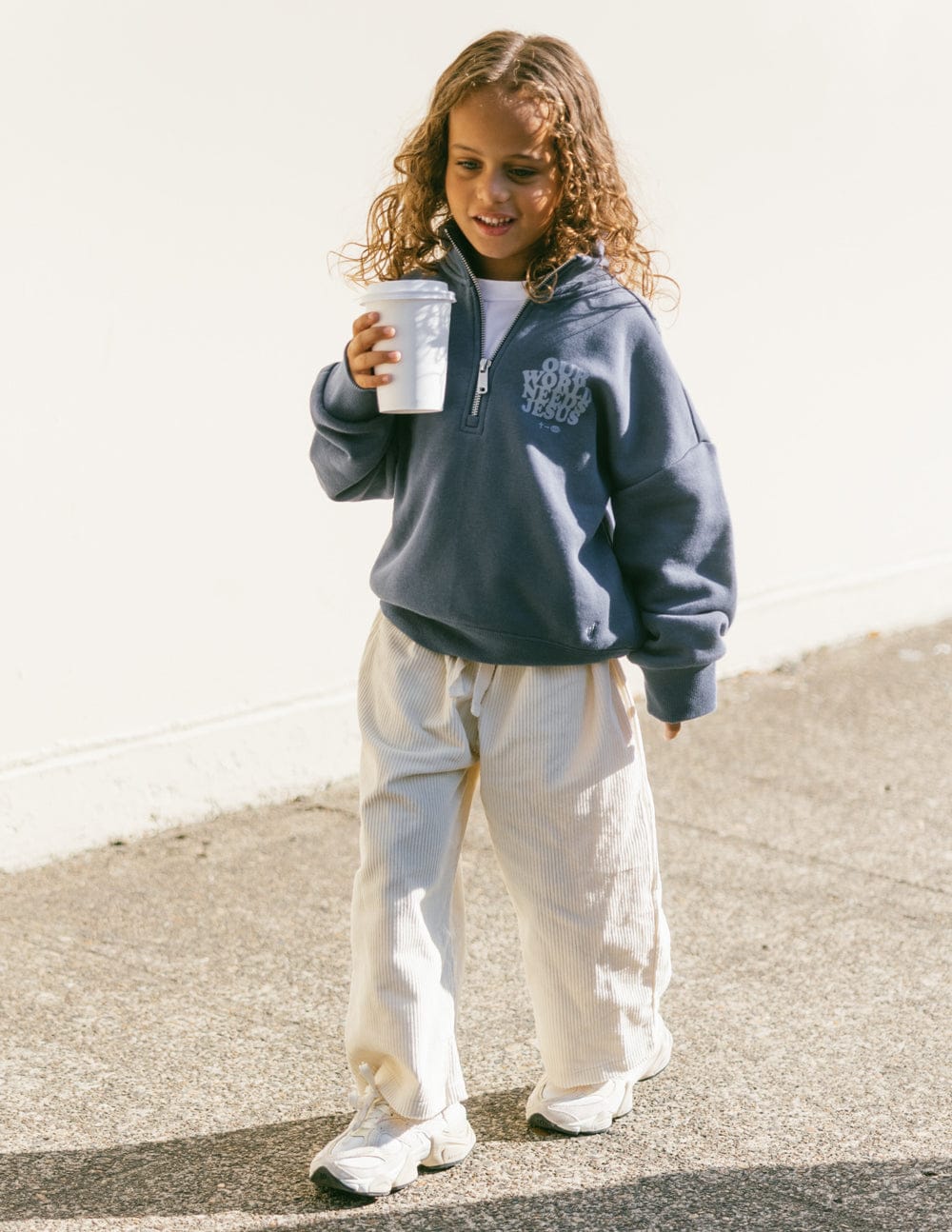 Our World Needs Jesus Kids Half-Zip - Image 2