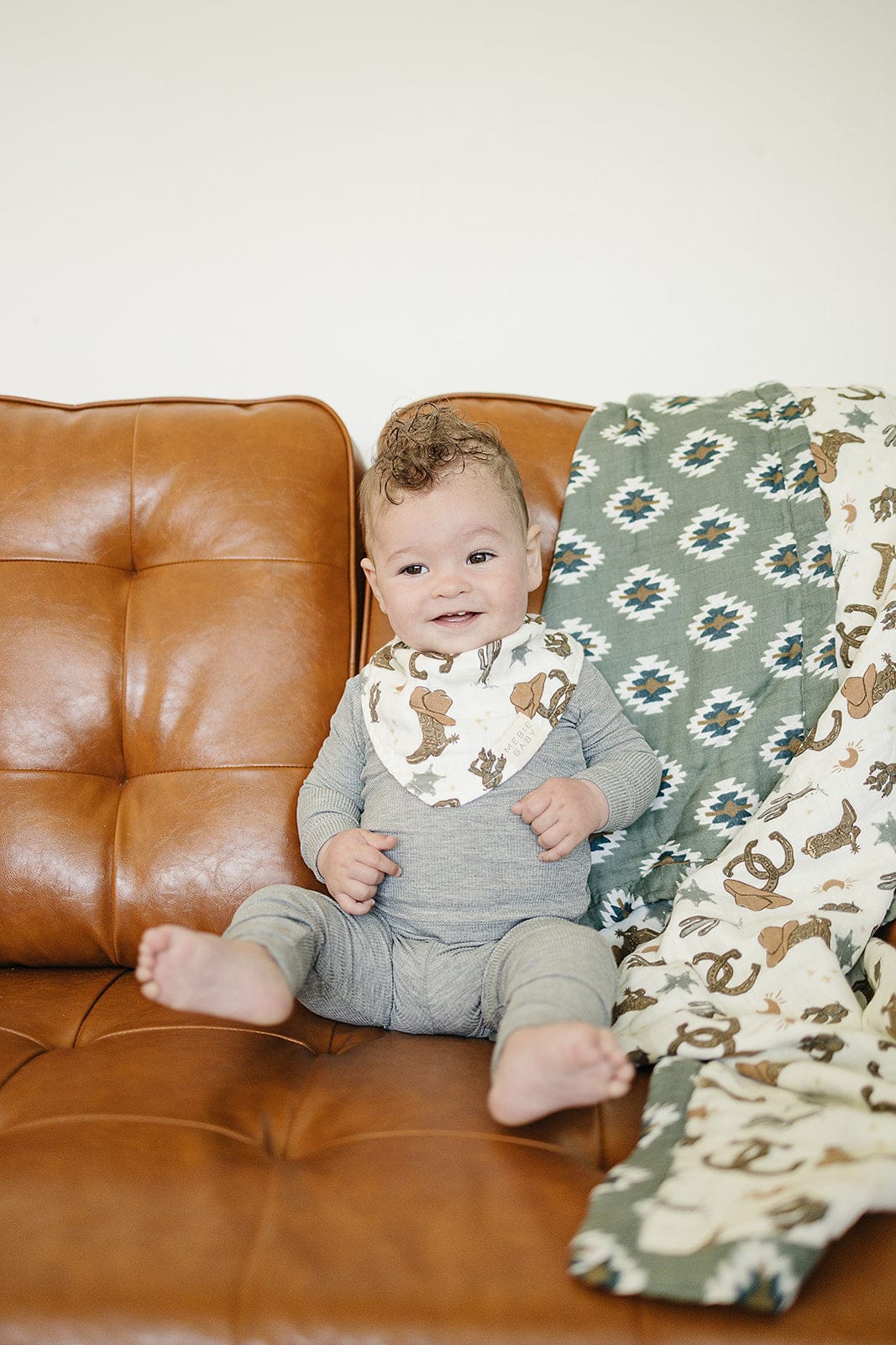 Outlaw Cowboy Classic Muslin Bib - Image 2