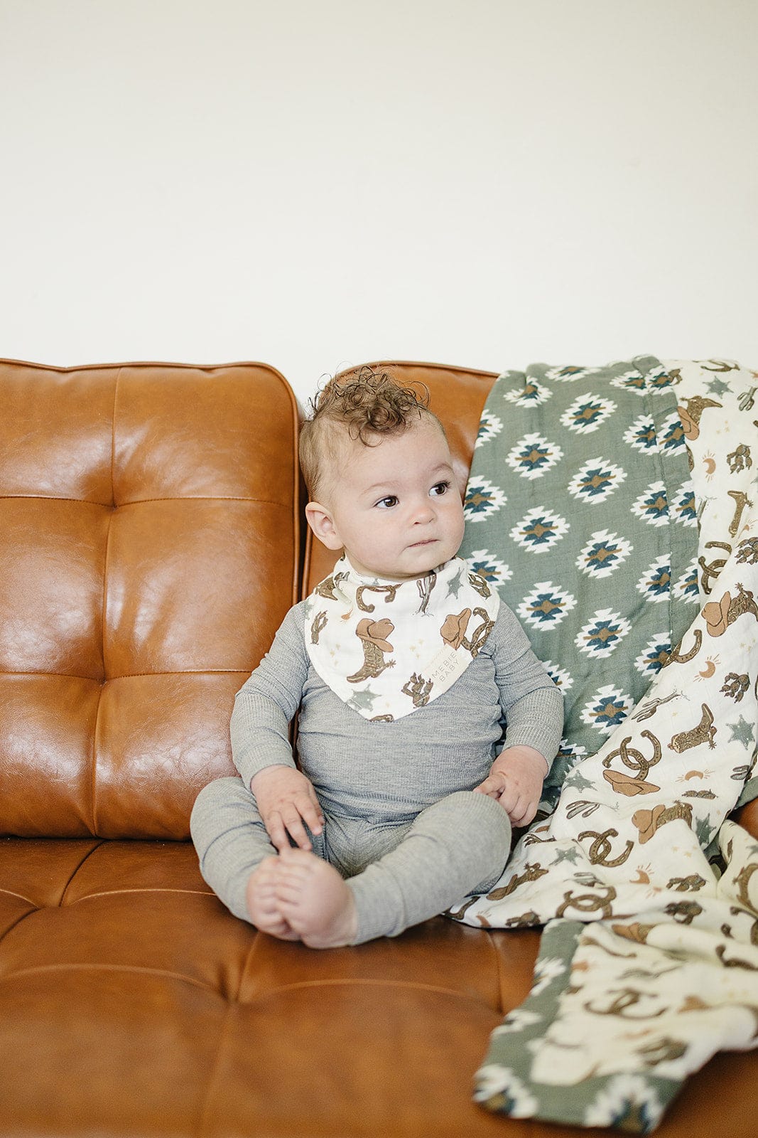 Outlaw Cowboy Classic Muslin Bib - Image 4