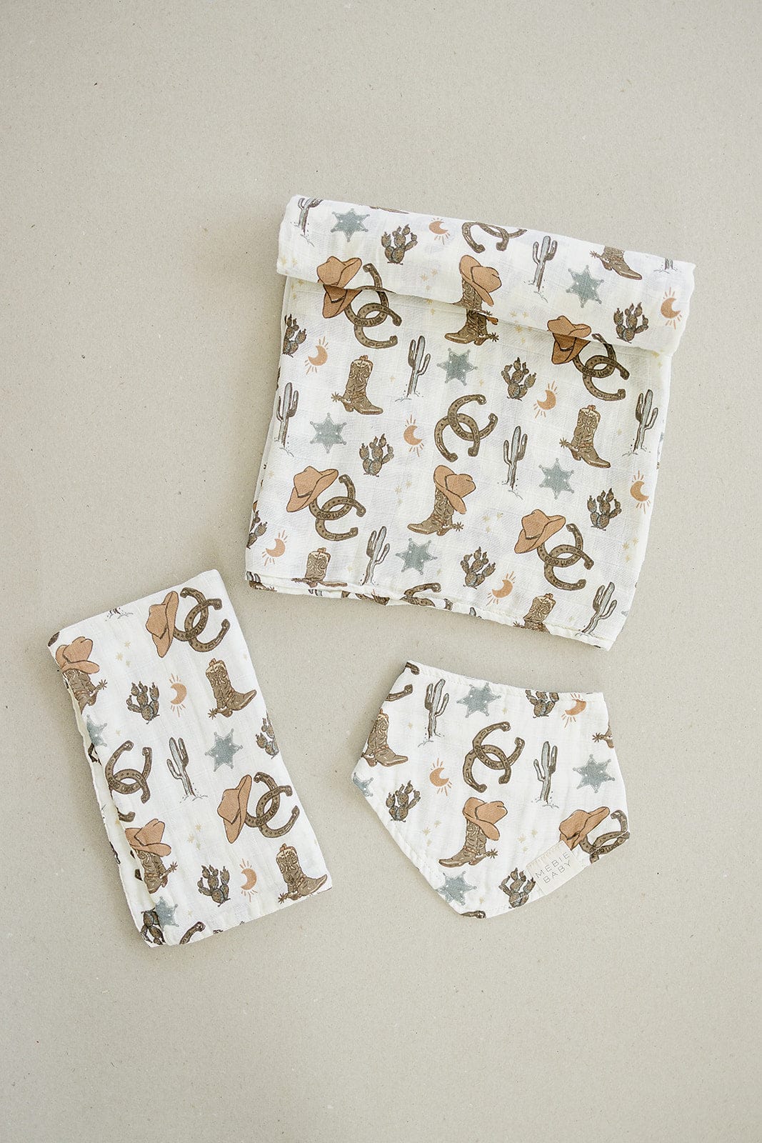 Outlaw Cowboy Classic Muslin Bib - Image 6
