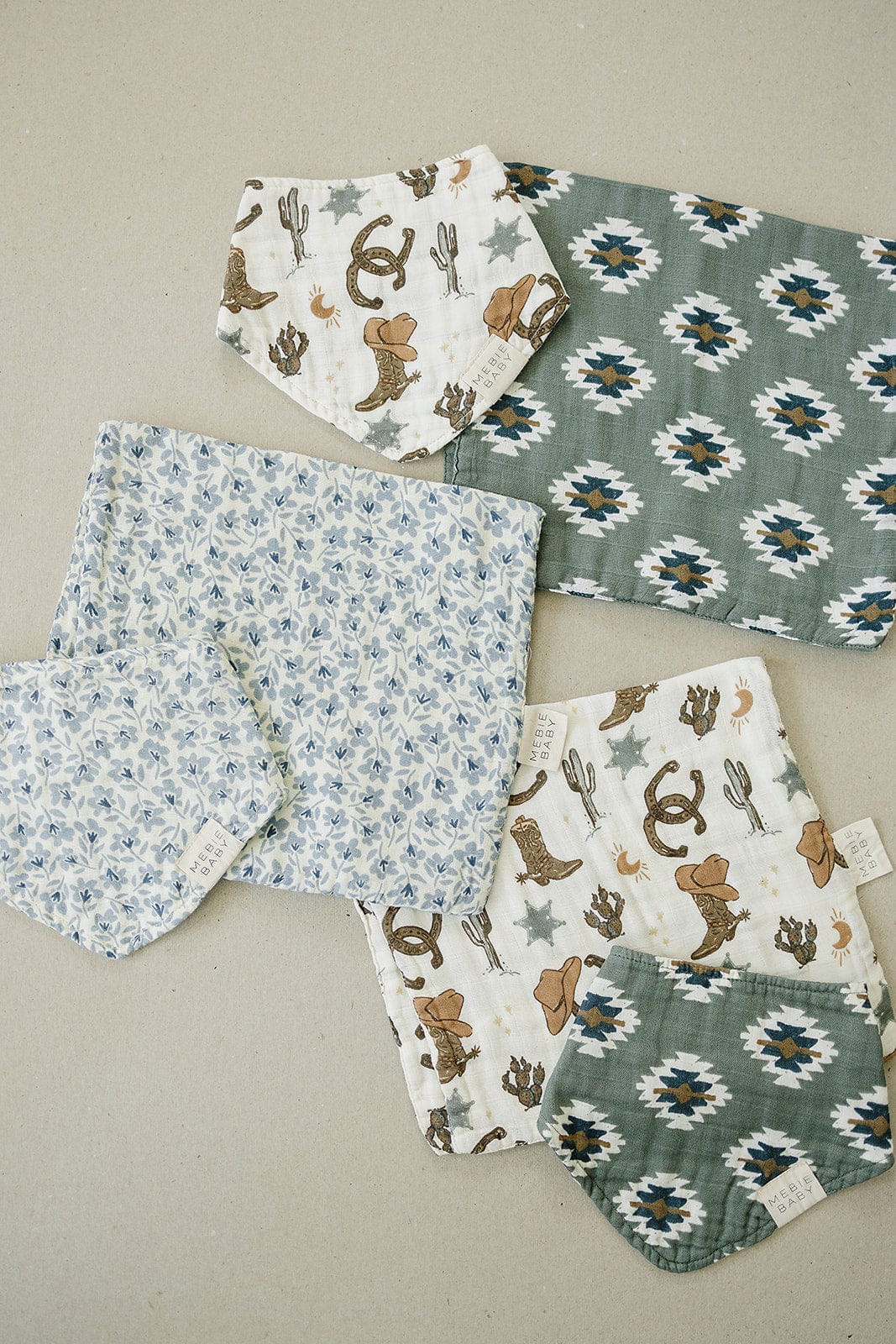 Outlaw Cowboy Muslin Burp Cloth - Image 5