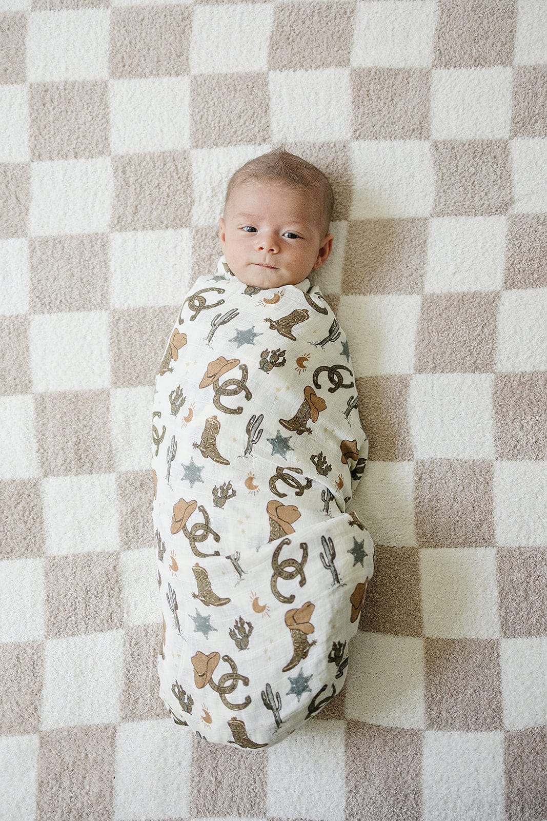 Outlaw Cowboy Muslin Swaddle Blanket - Image 2