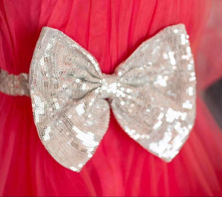 Parisian Rosé Tulle Party Dress - Image 4