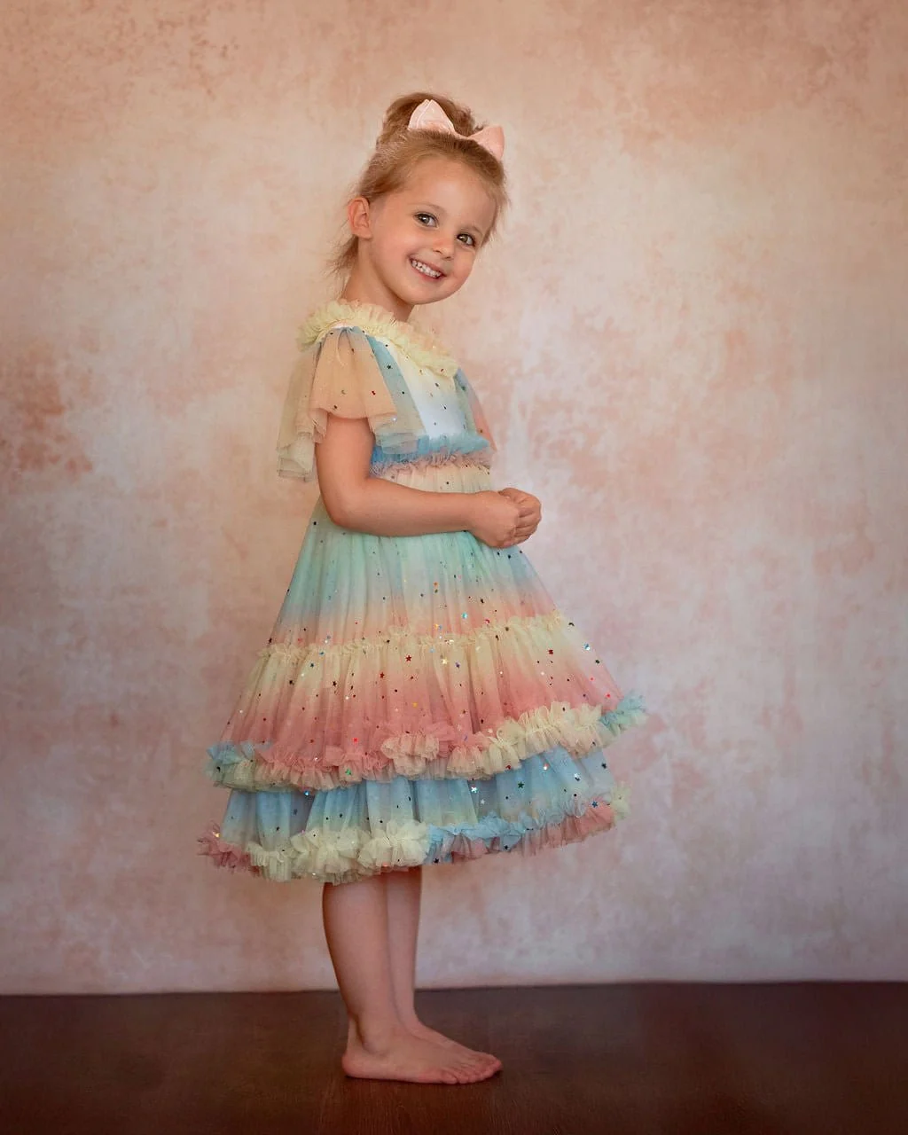 Pastel Stardust Layered Party Dress - Image 3