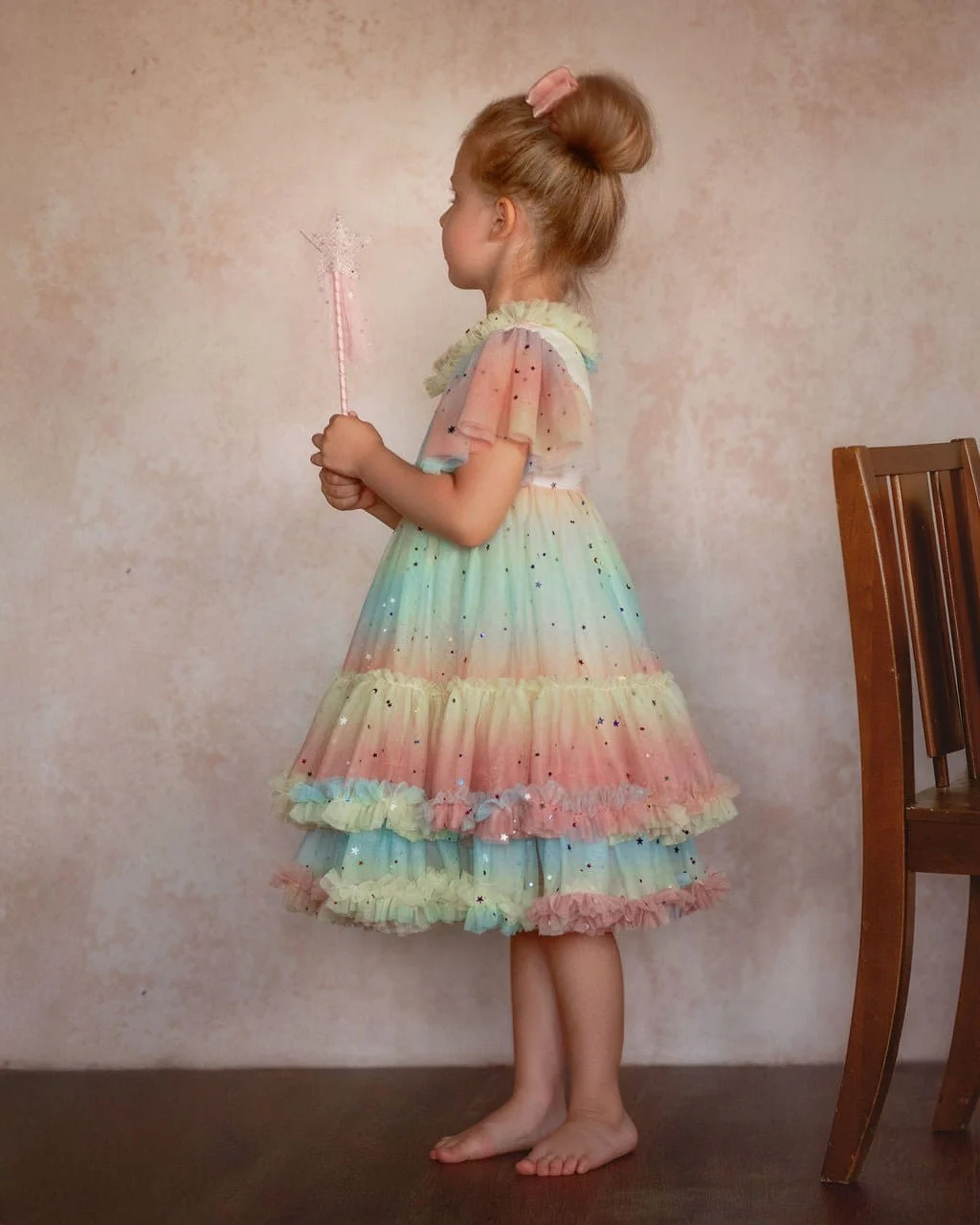 Pastel Stardust Layered Party Dress - Image 4