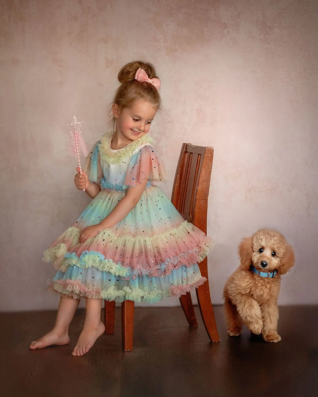 Pastel Stardust Layered Party Dress - Image 7