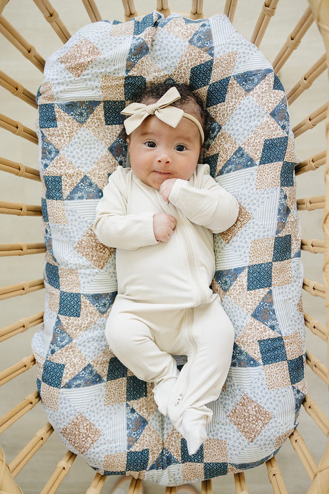 Patchwork Print Muslin Swaddle Blanket - Image 3