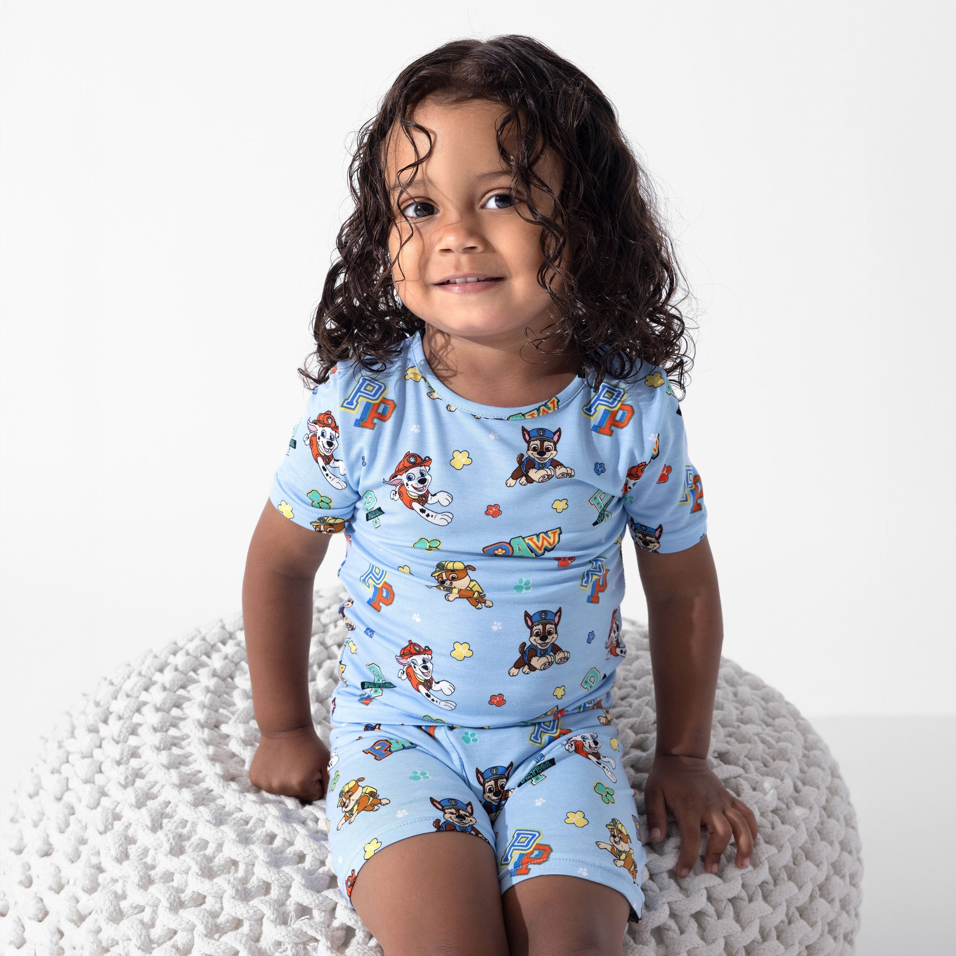Boy's Bamboo Short Sleeve Pajama Set with Shorts - PAW Patrol: Varsity - Image 2