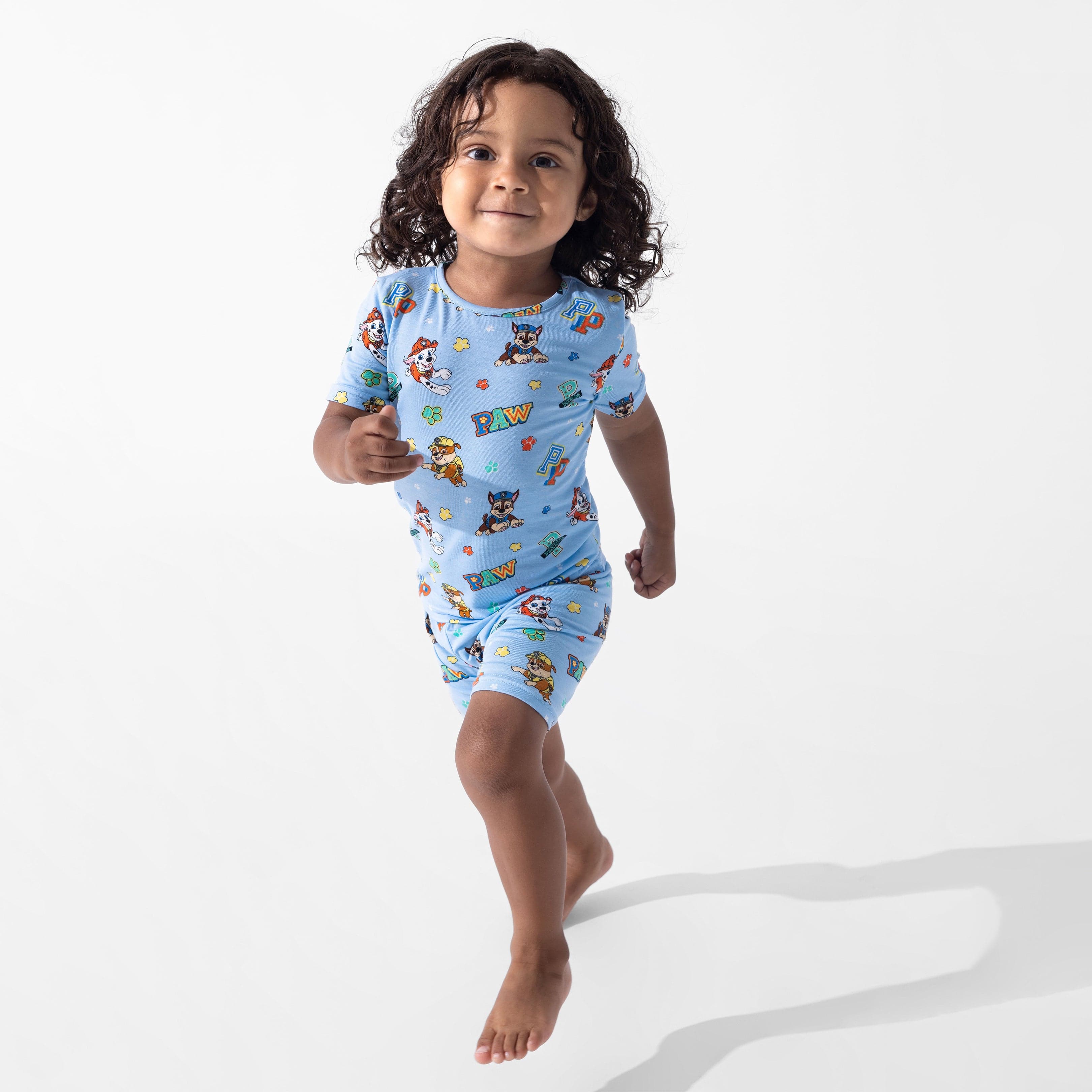 Boy's Bamboo Short Sleeve Pajama Set with Shorts - PAW Patrol: Varsity - Image 3