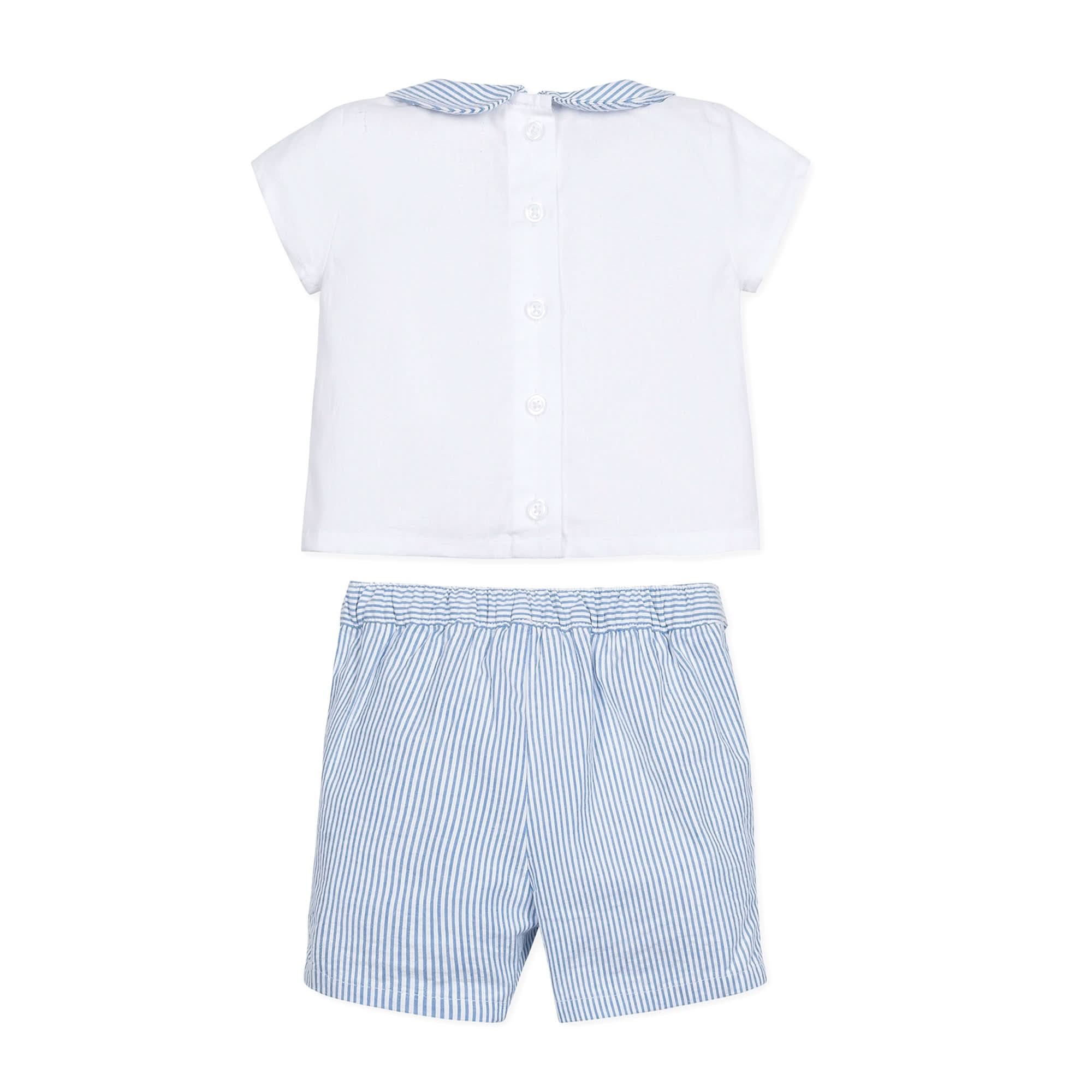 Peter Pan Shirt and Short Set - Blue - Image 3