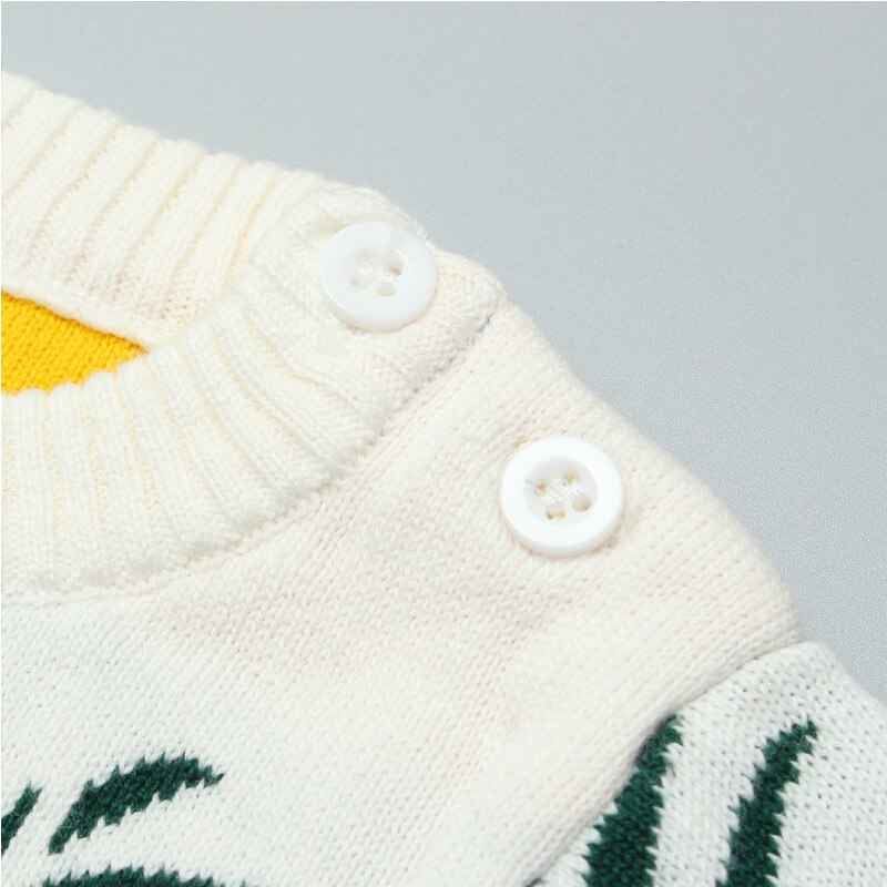 Pineapple Knit Pullover Sweater - White - Image 6