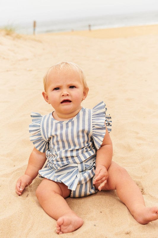 Cotton Abigail 2-Piece Set - Blue Stripe - Image 2