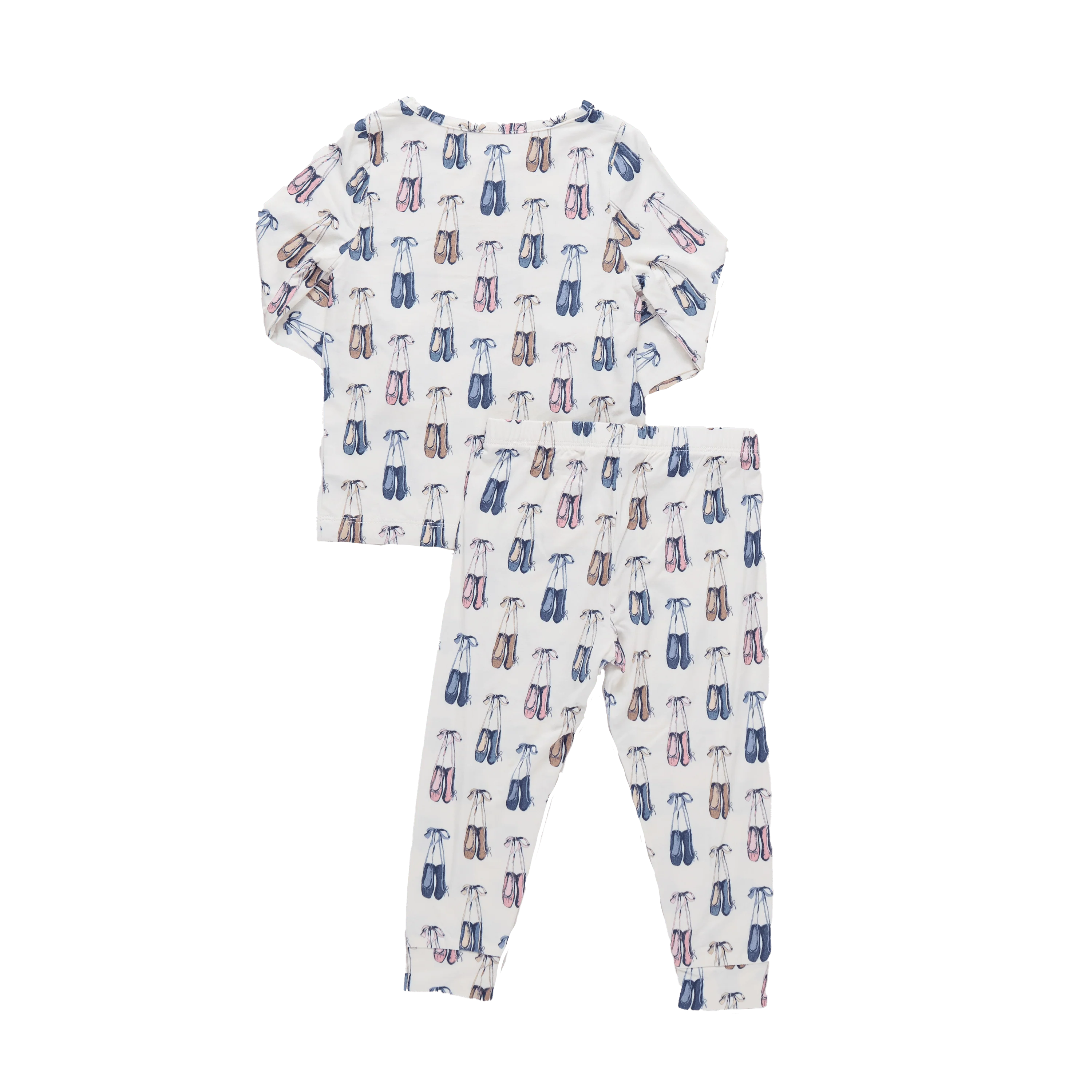 Bamboo Long Sleeve Pajama Set - Ballet Slippers - Image 2