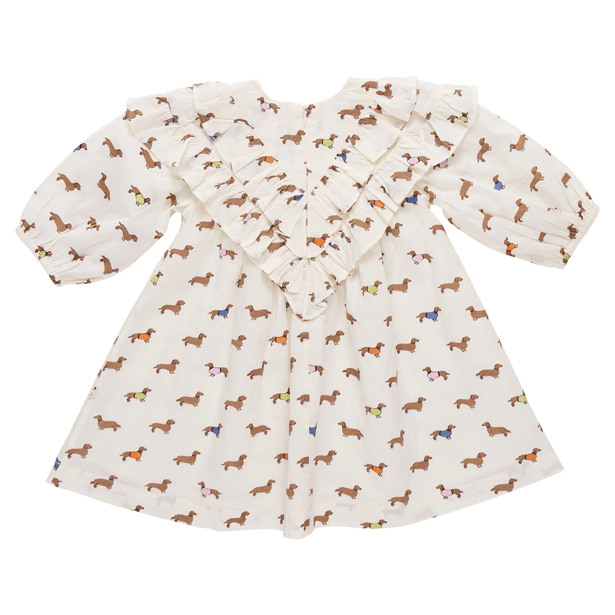 Cotton Everly Dress - Dachshunds In Sweaters - Image 2