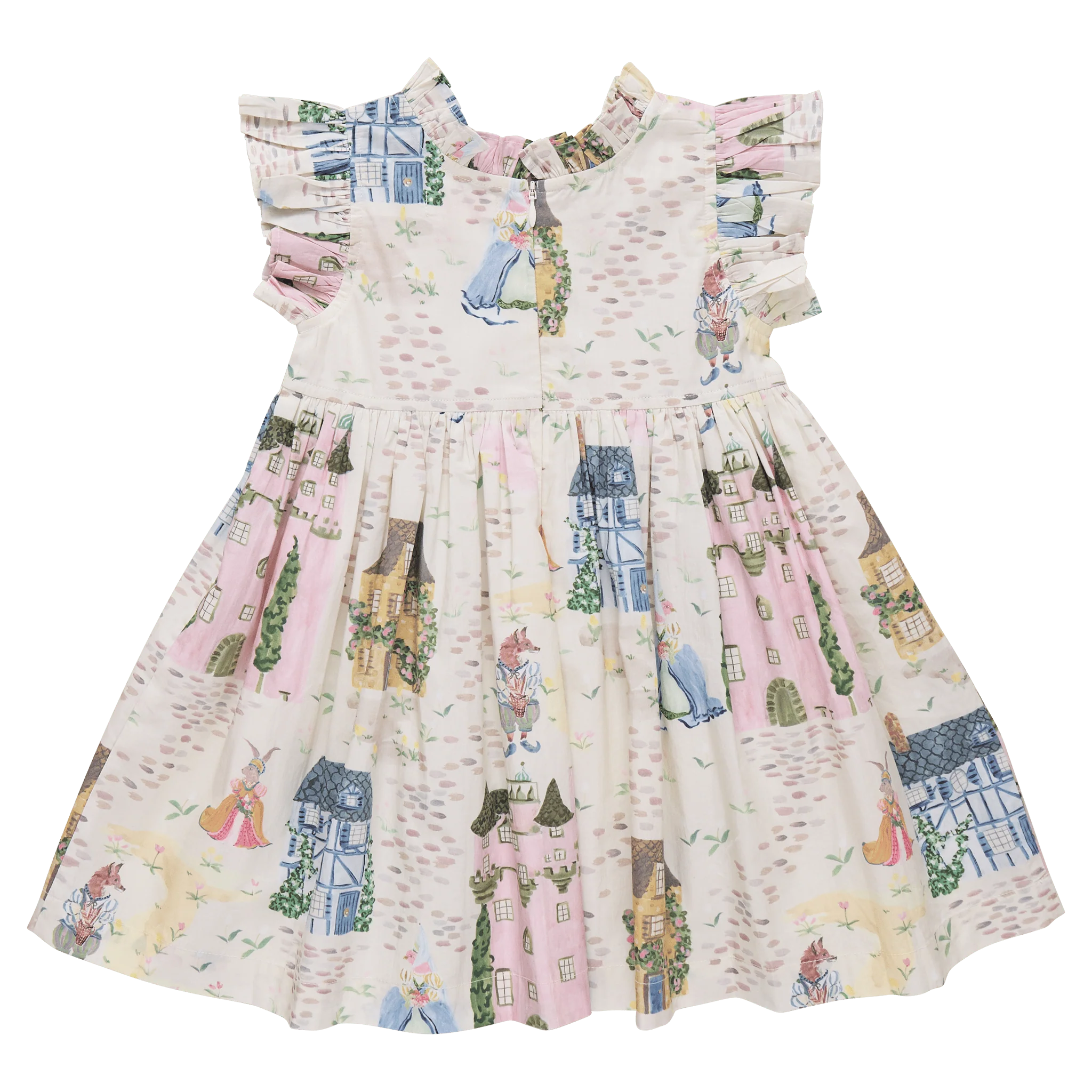 Cotton Jennifer Dress - Whimsical Castle - Image 2