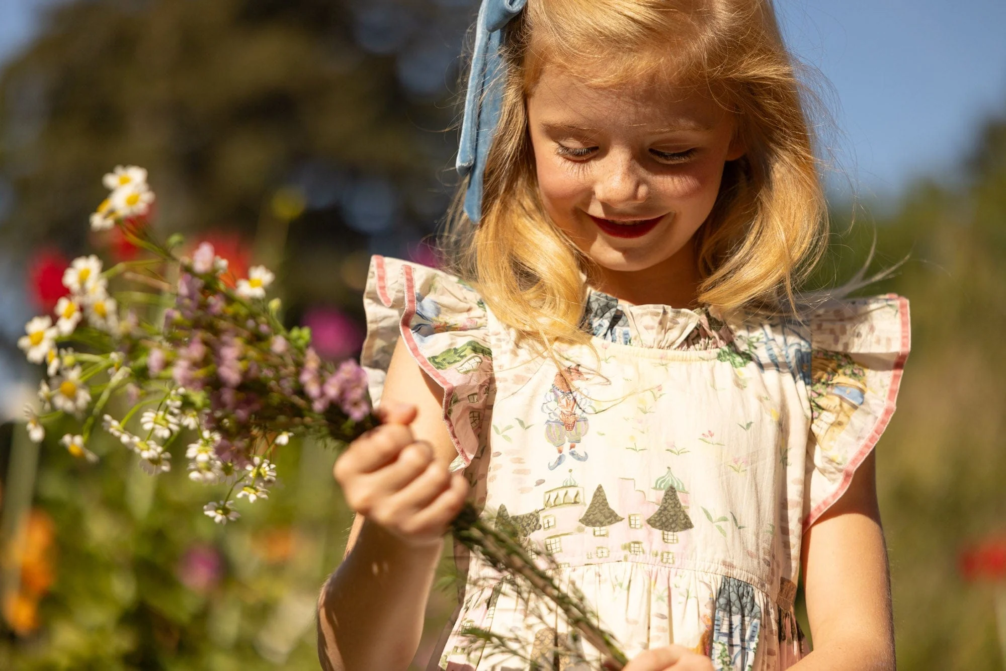 Cotton Jennifer Dress - Whimsical Castle - Image 3