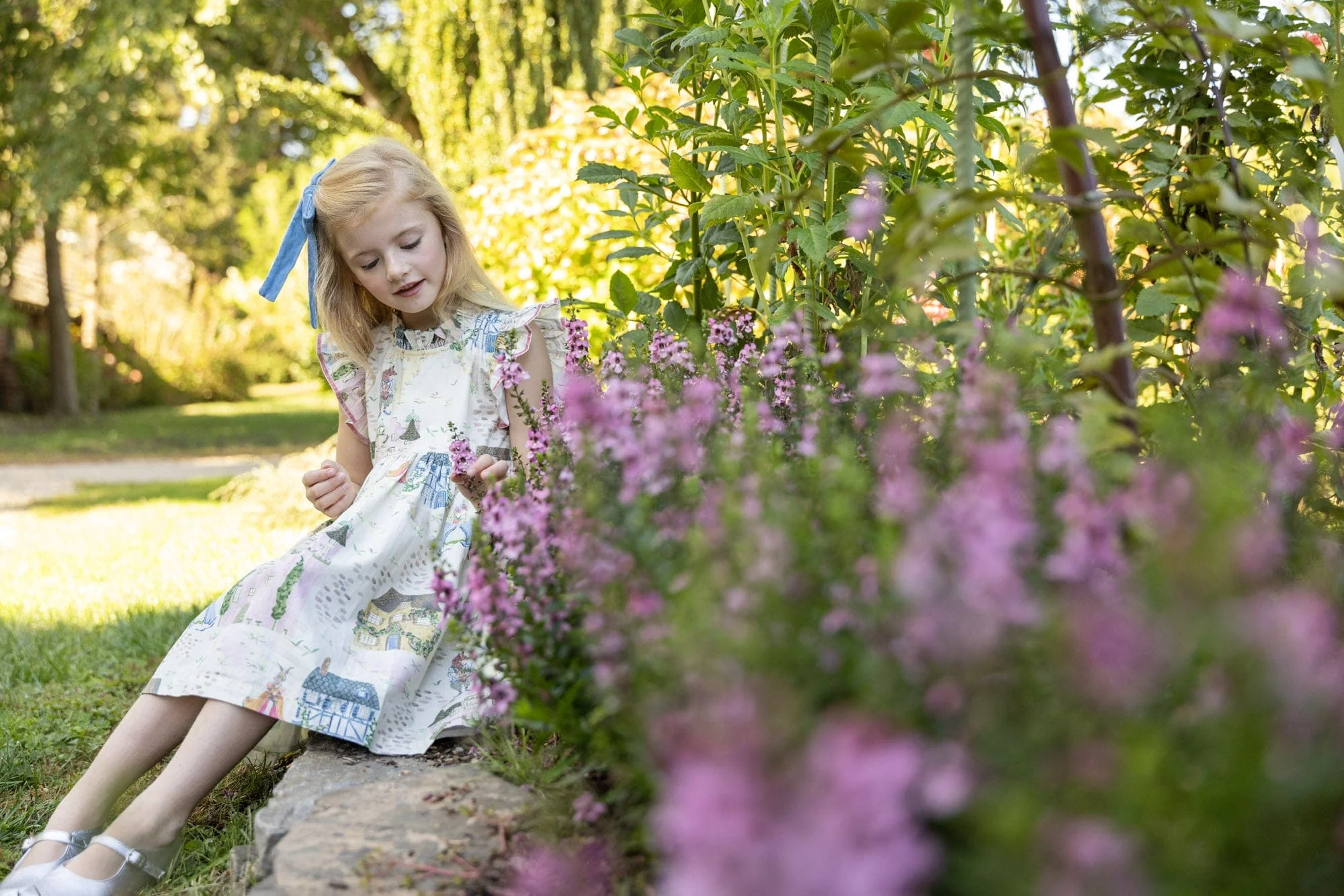 Cotton Jennifer Dress - Whimsical Castle - Image 4