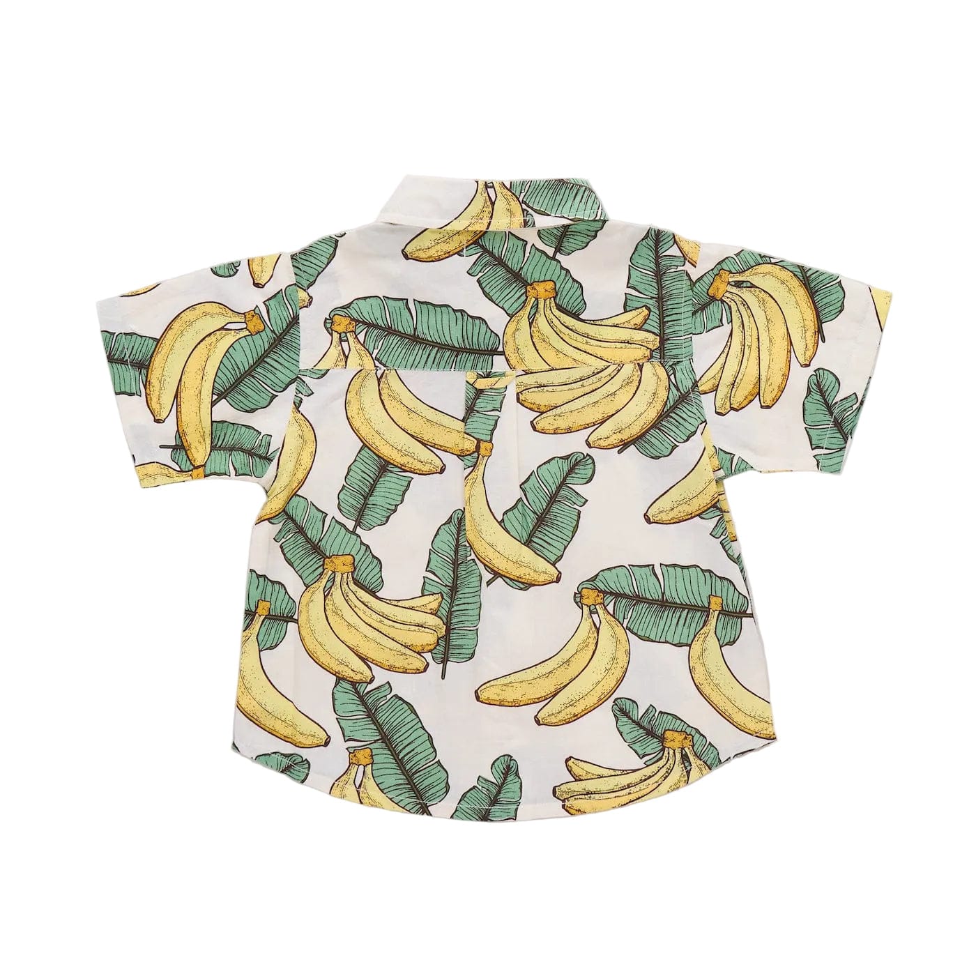 Cotton Short Sleeve Jack Shirt - Banana Leaves - Image 4
