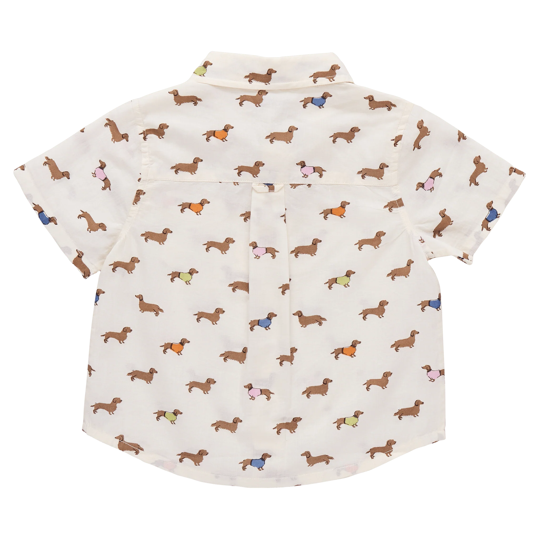 Cotton Short Sleeve Jack Shirt - Dachshunds In Sweaters - Image 2