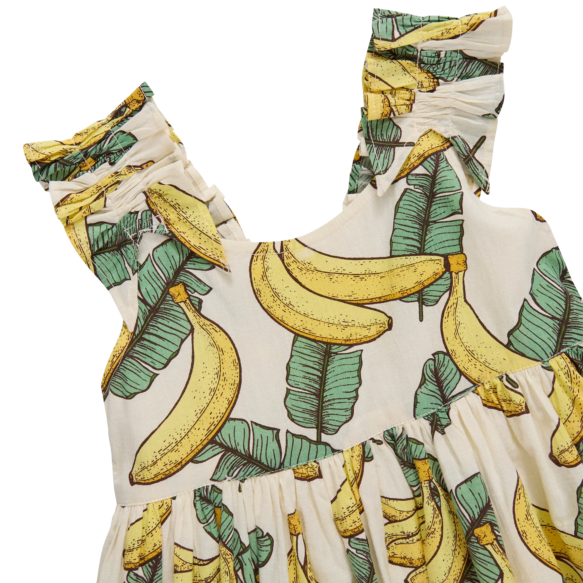 Cotton Via Dress - Banana Leaves - Image 5
