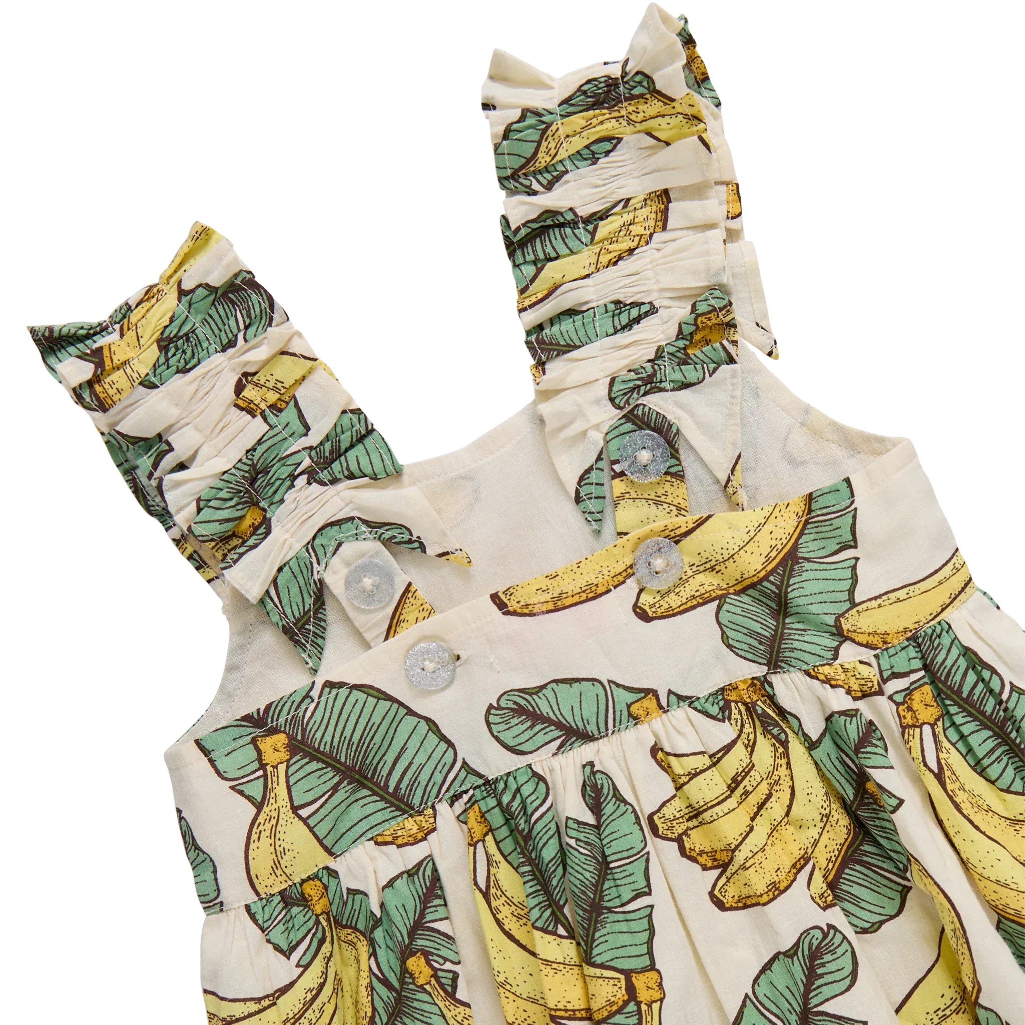 Cotton Via Dress - Banana Leaves - Image 6