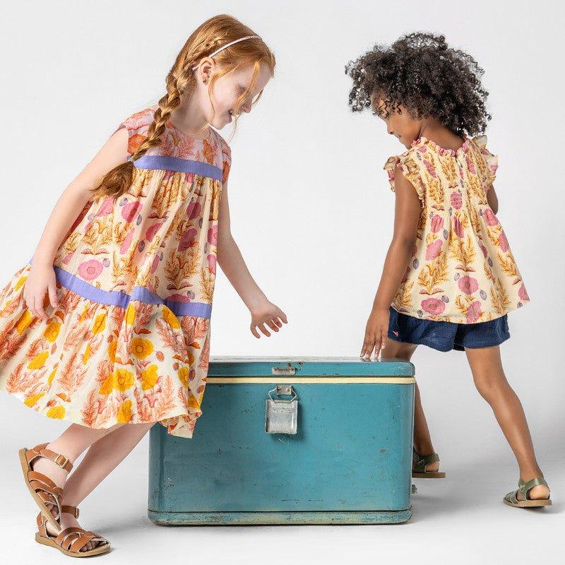Girl's Krista Dress - Gilded Floral Mix - Image 3