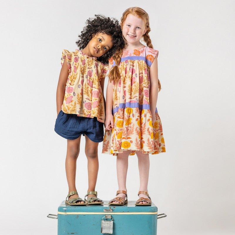 Girl's Krista Dress - Gilded Floral Mix - Image 5