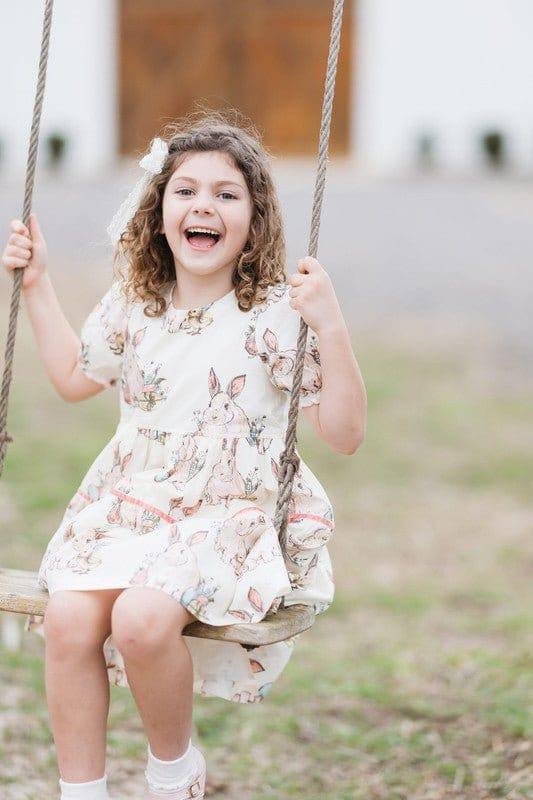 Girl's Maribelle Dress - Bunny Friends - Image 2