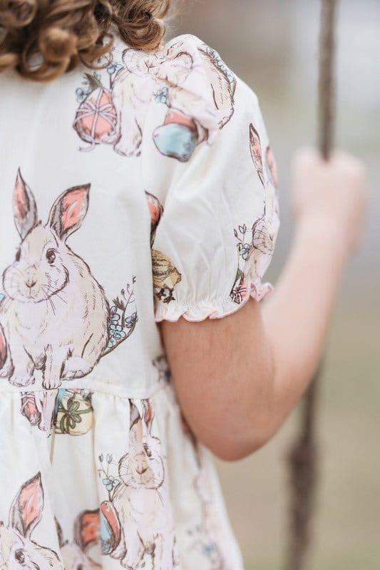 Girl's Maribelle Dress - Bunny Friends - Image 4