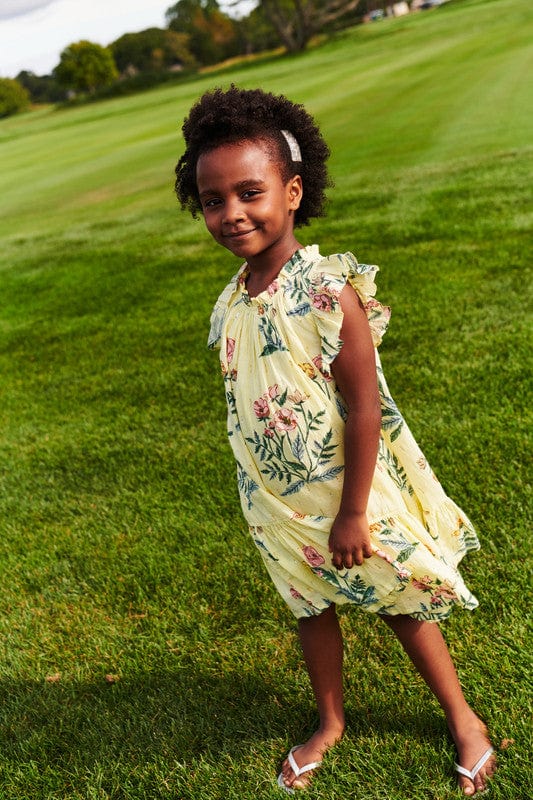 Cotton Harper Dress - Pale Yellow Poppy - Image 2