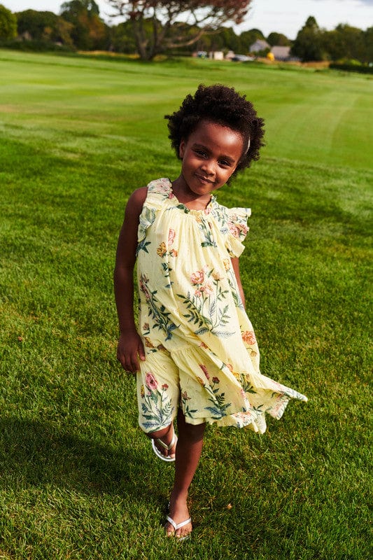 Cotton Harper Dress - Pale Yellow Poppy - Image 3