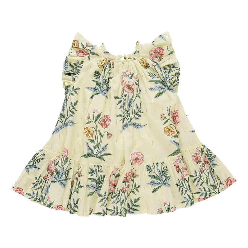 Cotton Harper Dress - Pale Yellow Poppy - Image 4