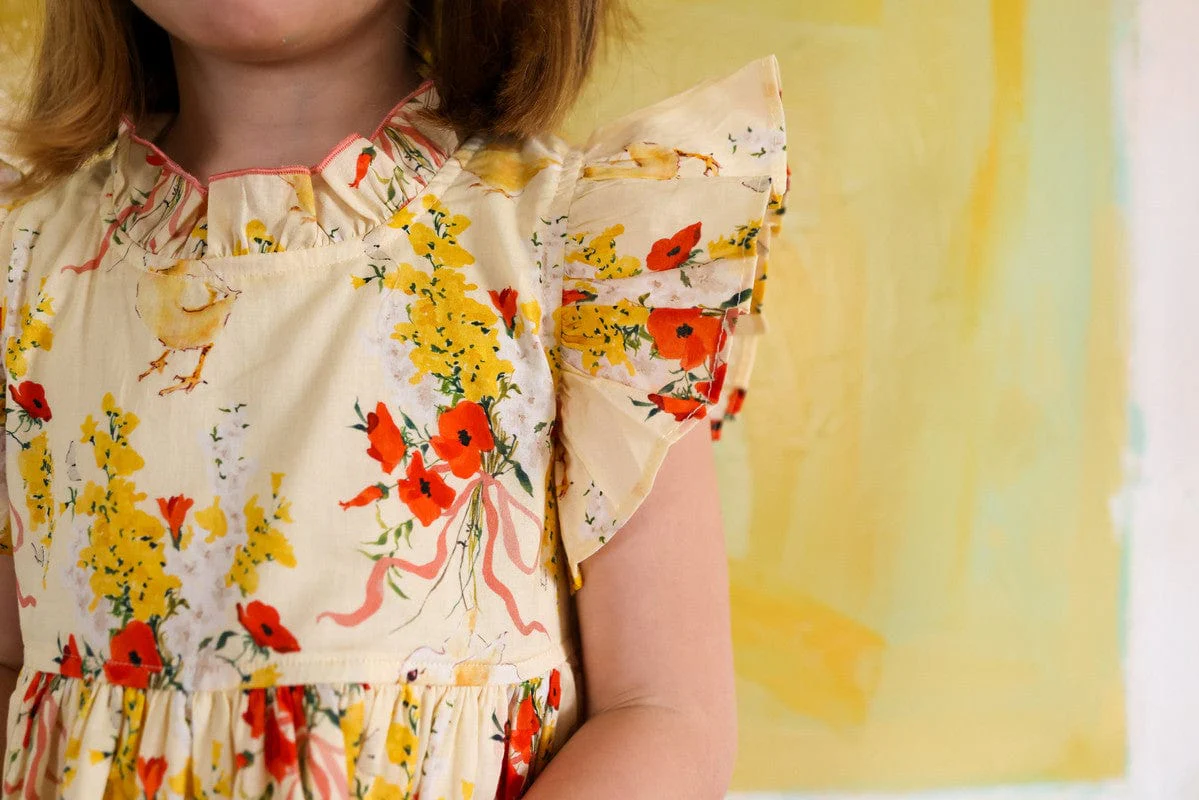 Cotton Jennifer Dress - Yellow Chicks - Image 2