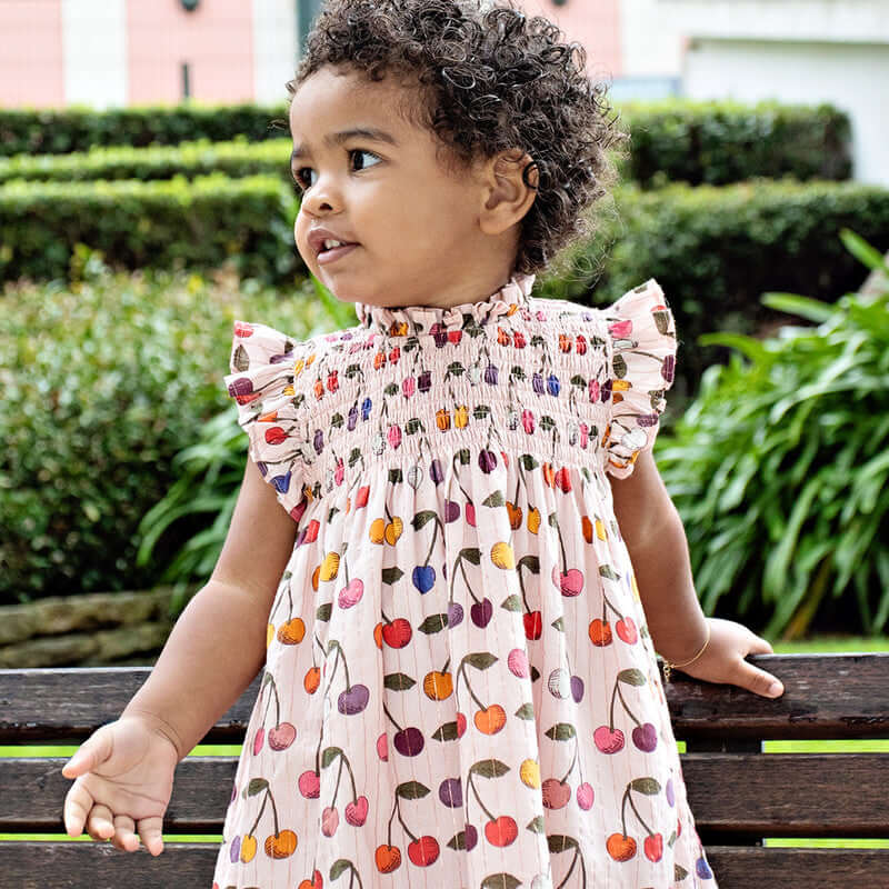 Cotton Stevie Dress - Cloud Pink Cherry - Image 3