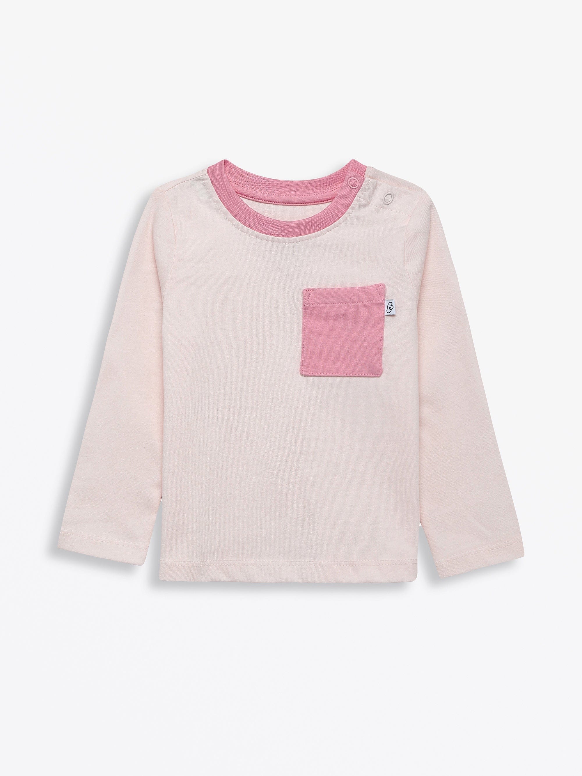 Pink Prayer Pocket Cotton Long Sleeve T-Shirt - Image 2